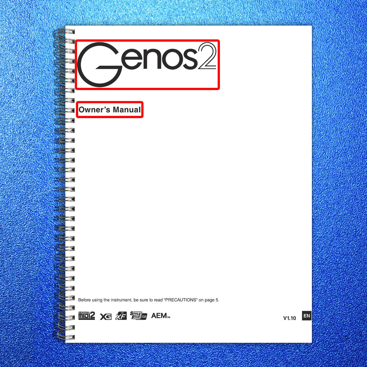 YAMAHA Genos 2 Operators & Reference Manual BUNDLE - WIRE BOUND - TOUGH COVERS
