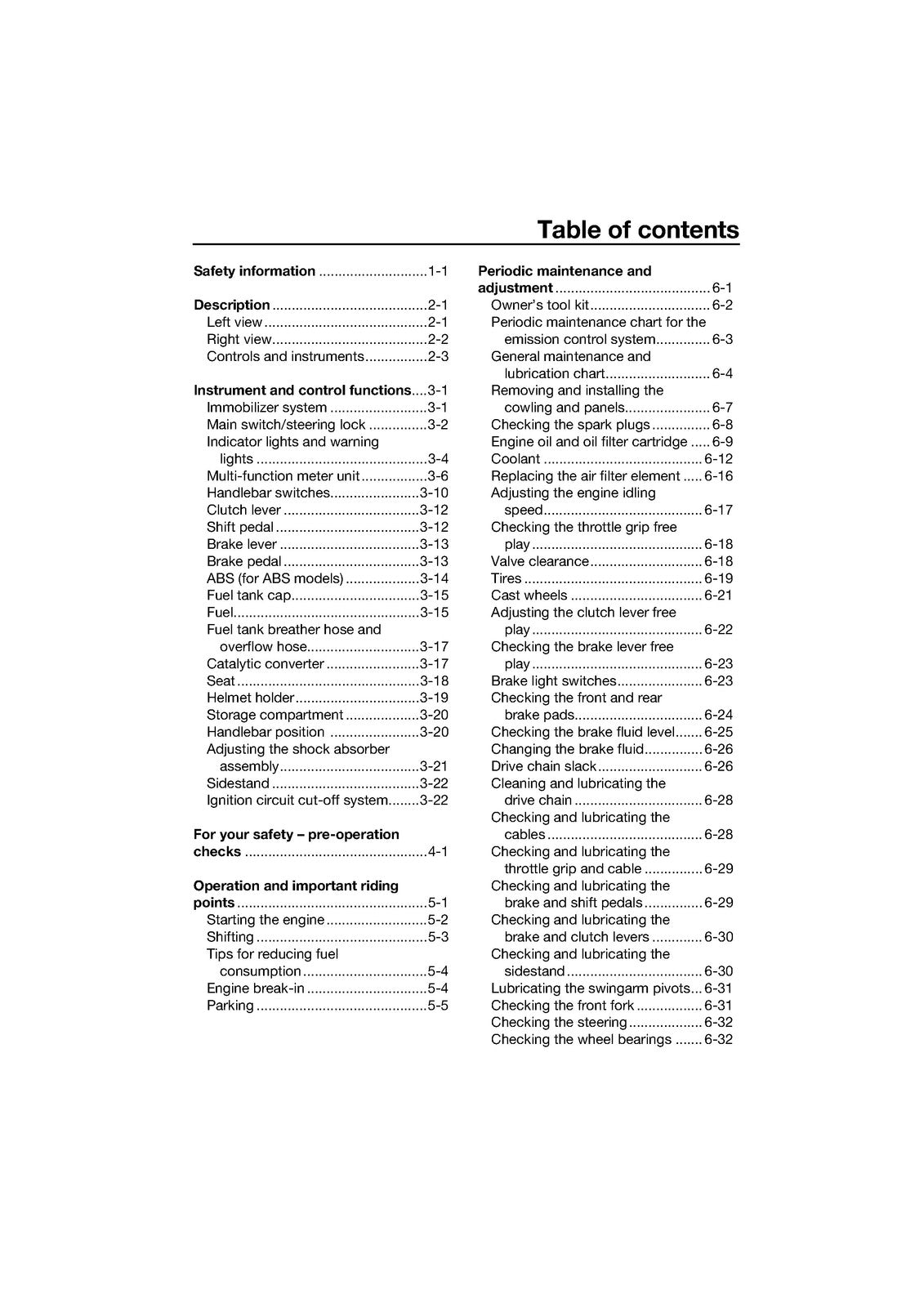 YAMAHA XJ6N XJ6NA XJ6 ABS Motorcycle Owners Manual 2016 - WIRE BOUND - COVERS