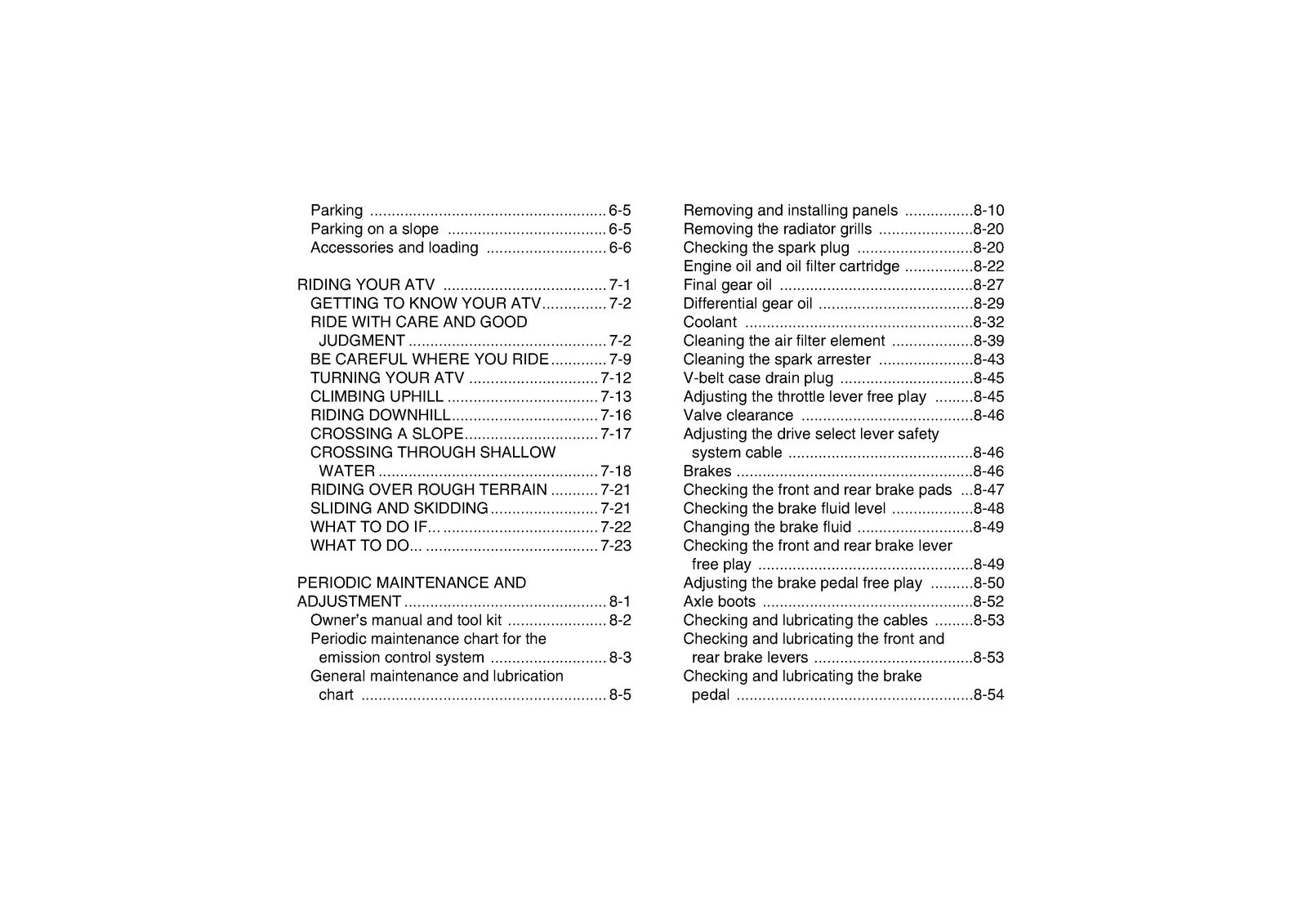 YAMAHA 550 YFM5FGD 5FGPD 5FGPAD 5FGPHD 5FGPLED 550FAPD Owners Manual - BOUND