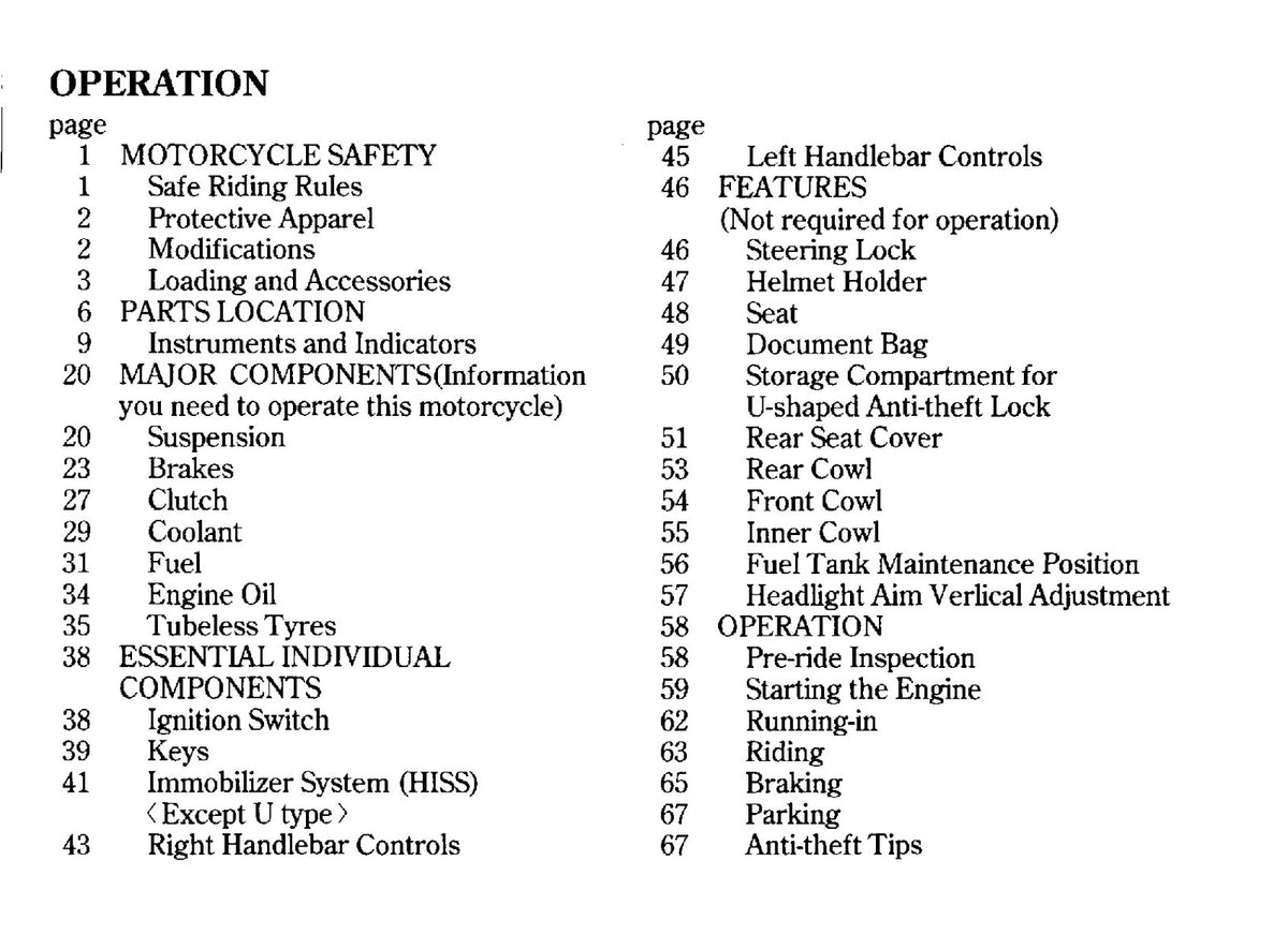 HONDA VFR800R Owners Manual 1998 - BOUND - COVERS - XL FOLDOUT PAGES