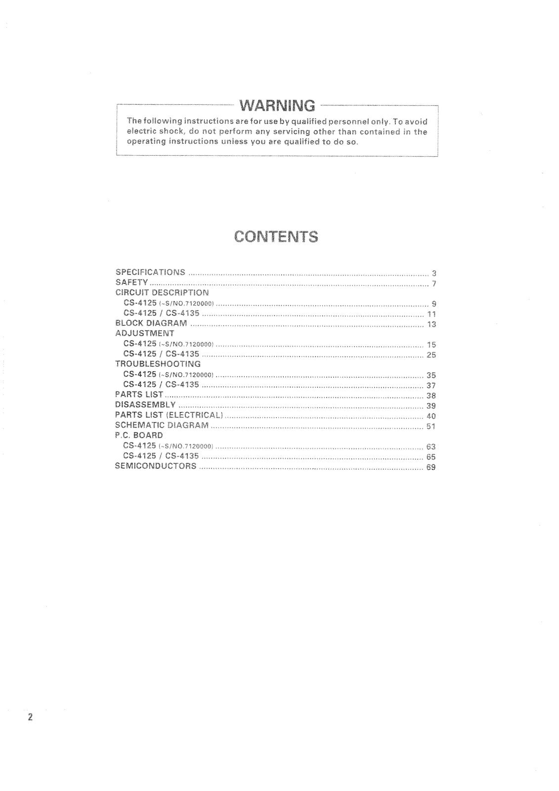 KENWOOD CS-4125 CS-4135 Oscilloscope Service Manual - BOUND - COVERS - FOLDOUTS
