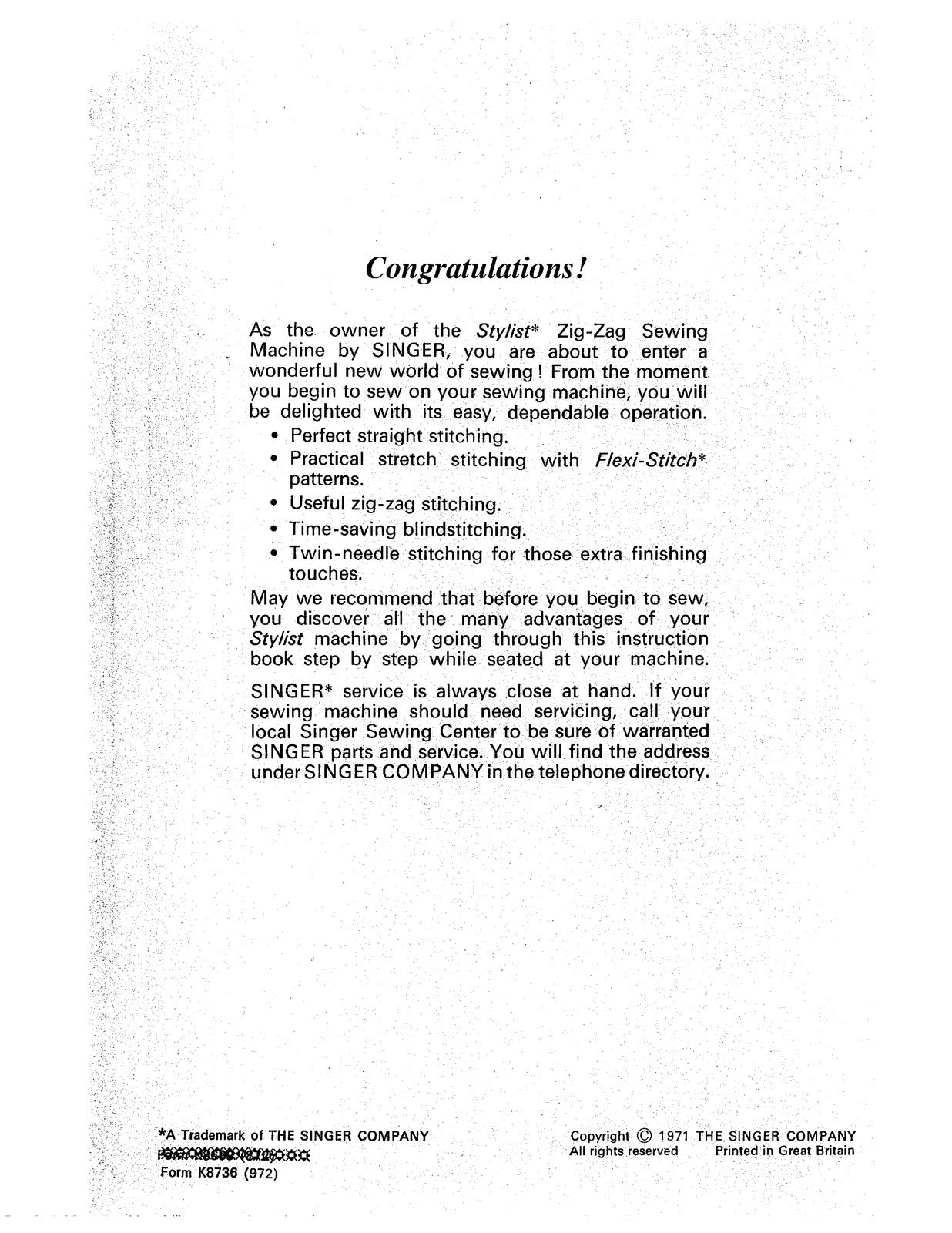 SINGER 413 User Manual Instructions - STEEL WIRE BOUND - PROTECTIVE COVERS