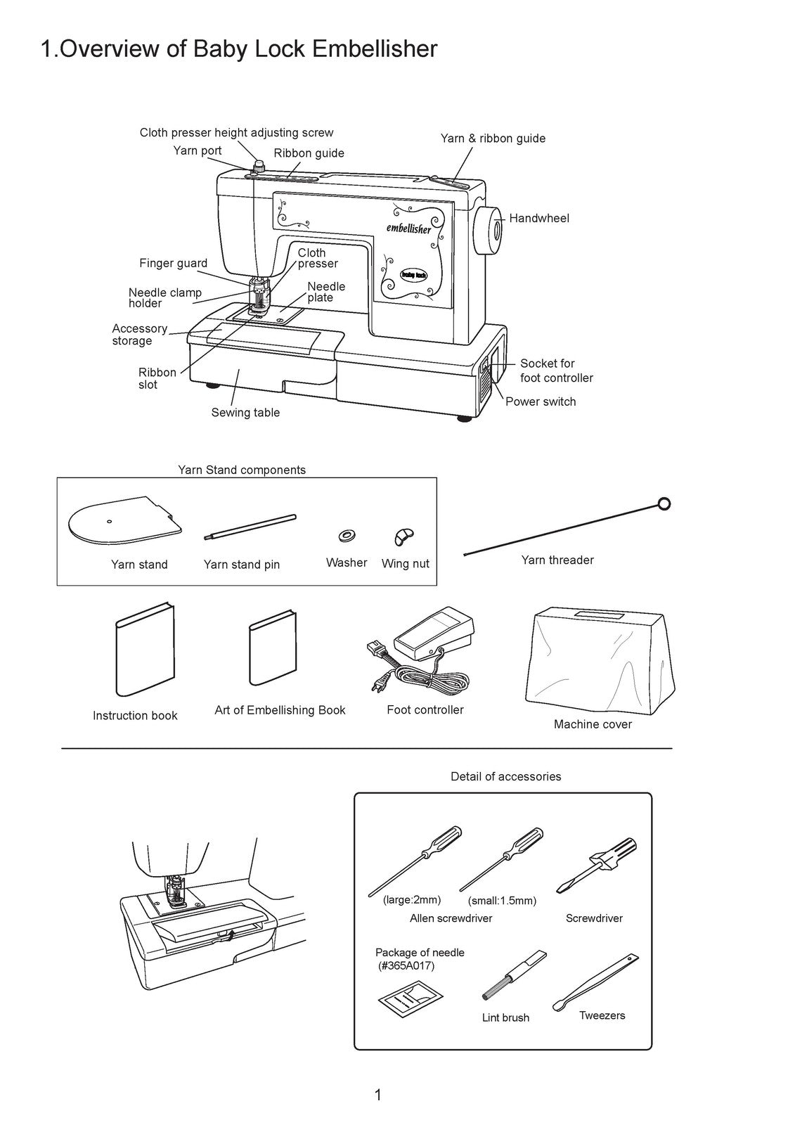 BABY LOCK Embellisher EMB12 Needle Felting Machine Instruction Manual - BOUND