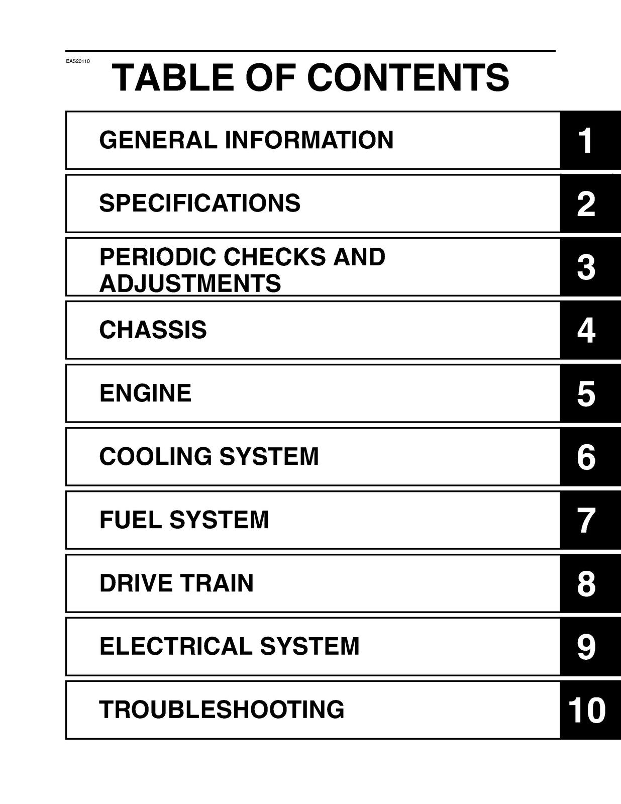 YAMAHA Grizzly 550 700 YFM5FG YFM7FG ATV Service Manual 2009, FOLDOUTS