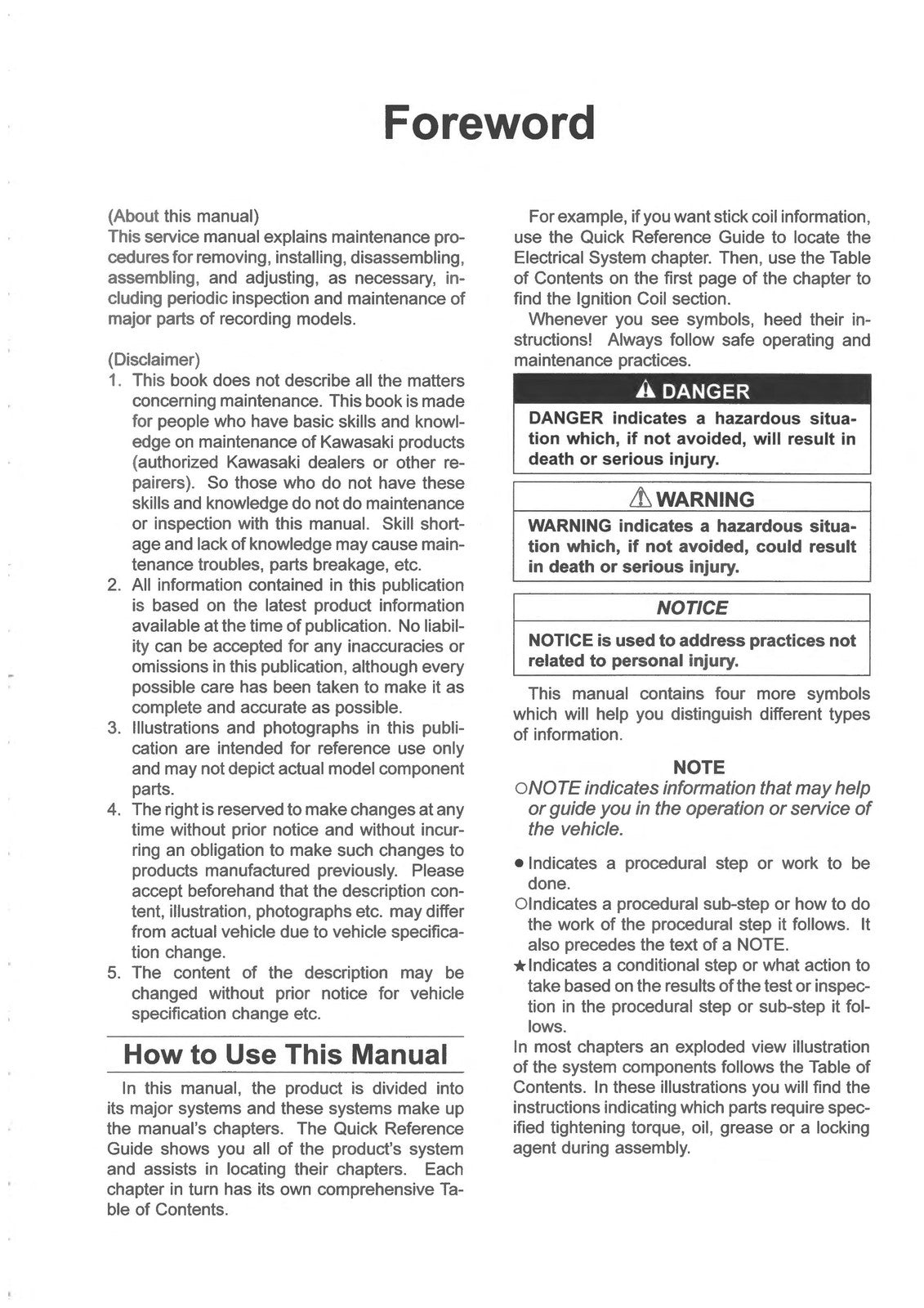 KAWASAKI KX250 KX250X Motorcycle Service Manual 2021-2024 - WIRE BOUND - COVERS
