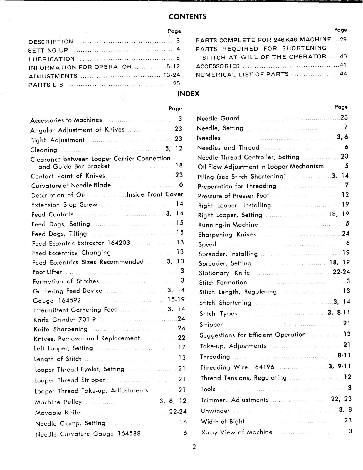 SINGER 246K46 Sewing Machine Service Manual - STEEL WIRE BOUND - TOUGH COVERS