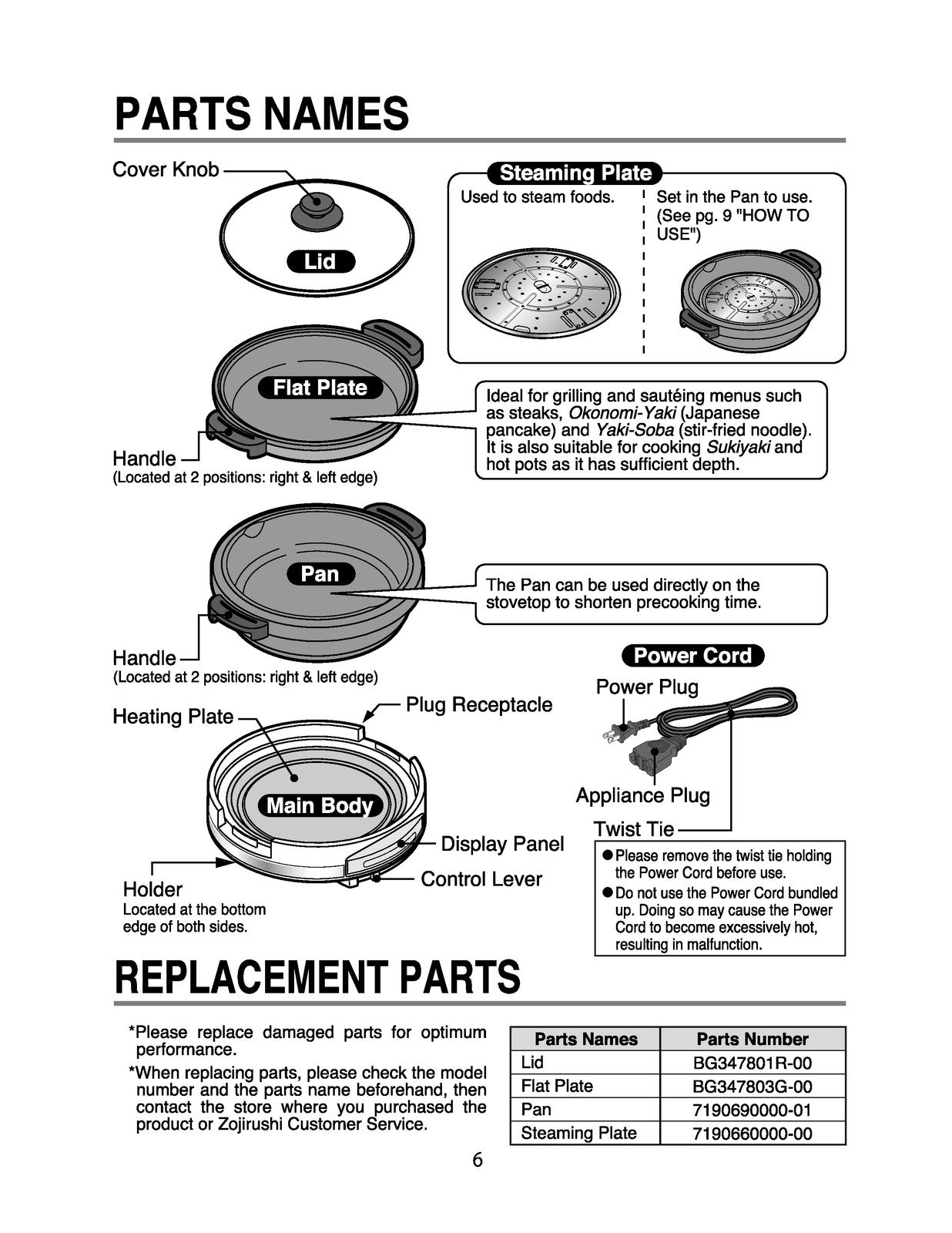 ZOJIRUSHI EP-RAC50 Gourmet dExpert Electric Operating Instructions Manual