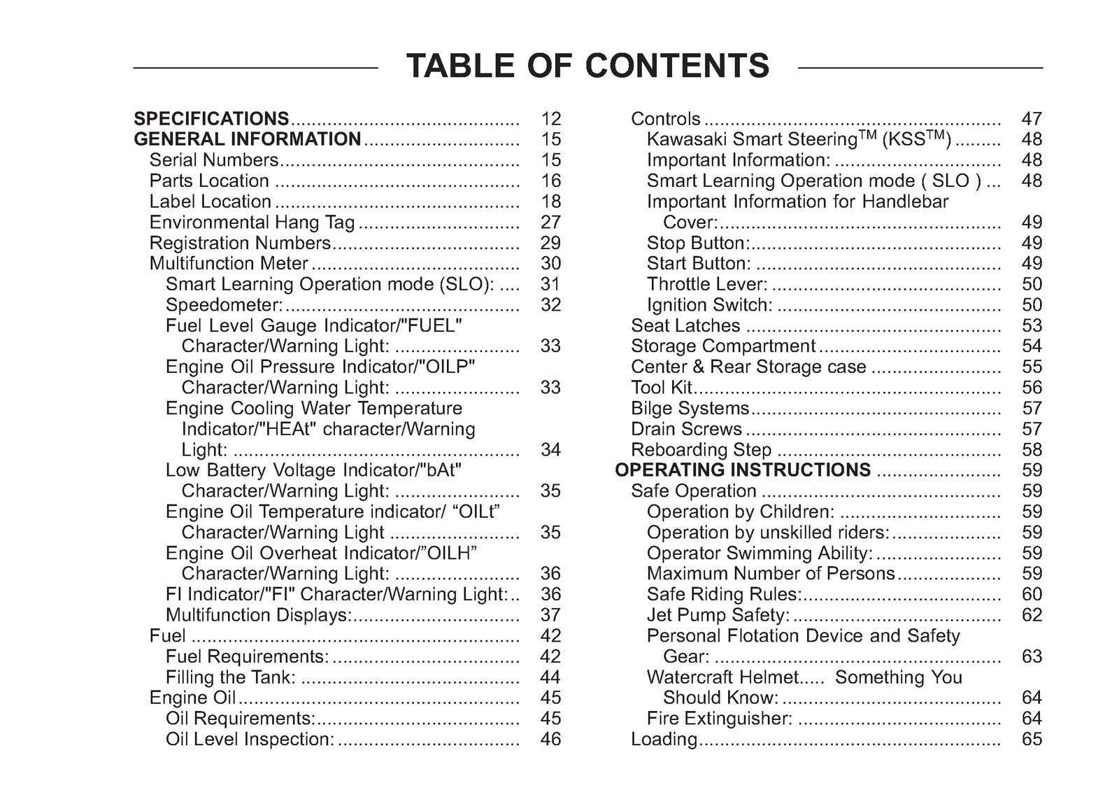 KAWASAKI JET SKI STX-15F Owners Manual 2007 - STEEL WIRE BOUND - TOUGH COVERS