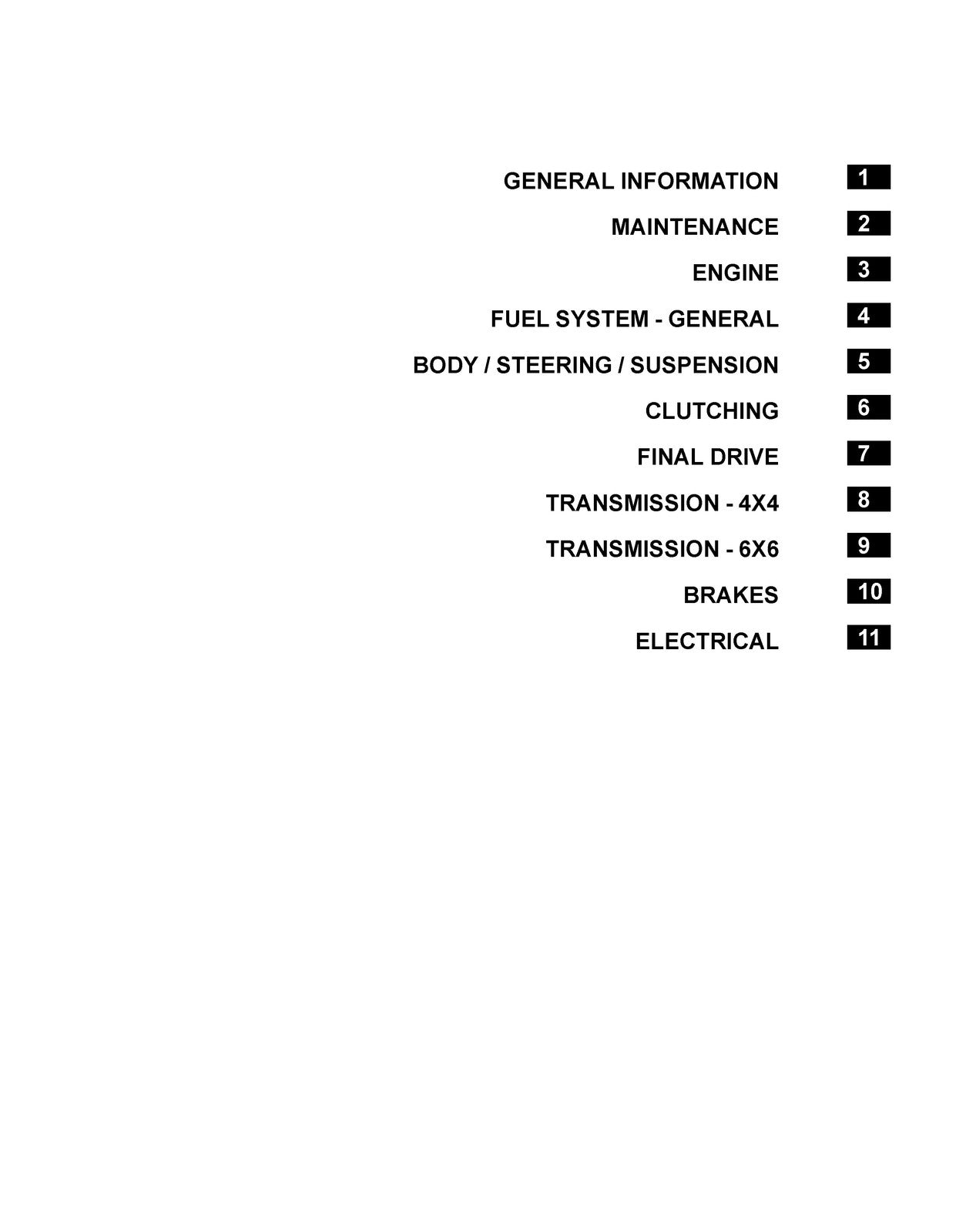 POLARIS Ranger 800 4X4 Crew 6X6 Service Manual 2013-2015, FOLDOUTS