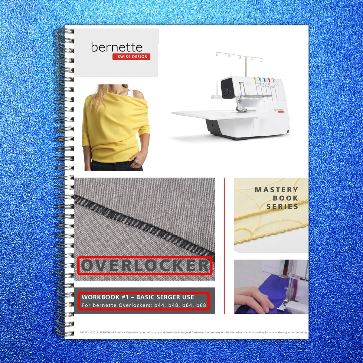 BERNINA Bernette Overlocker & Serger Workbook Manual BUNDLE - WIRE BOUND