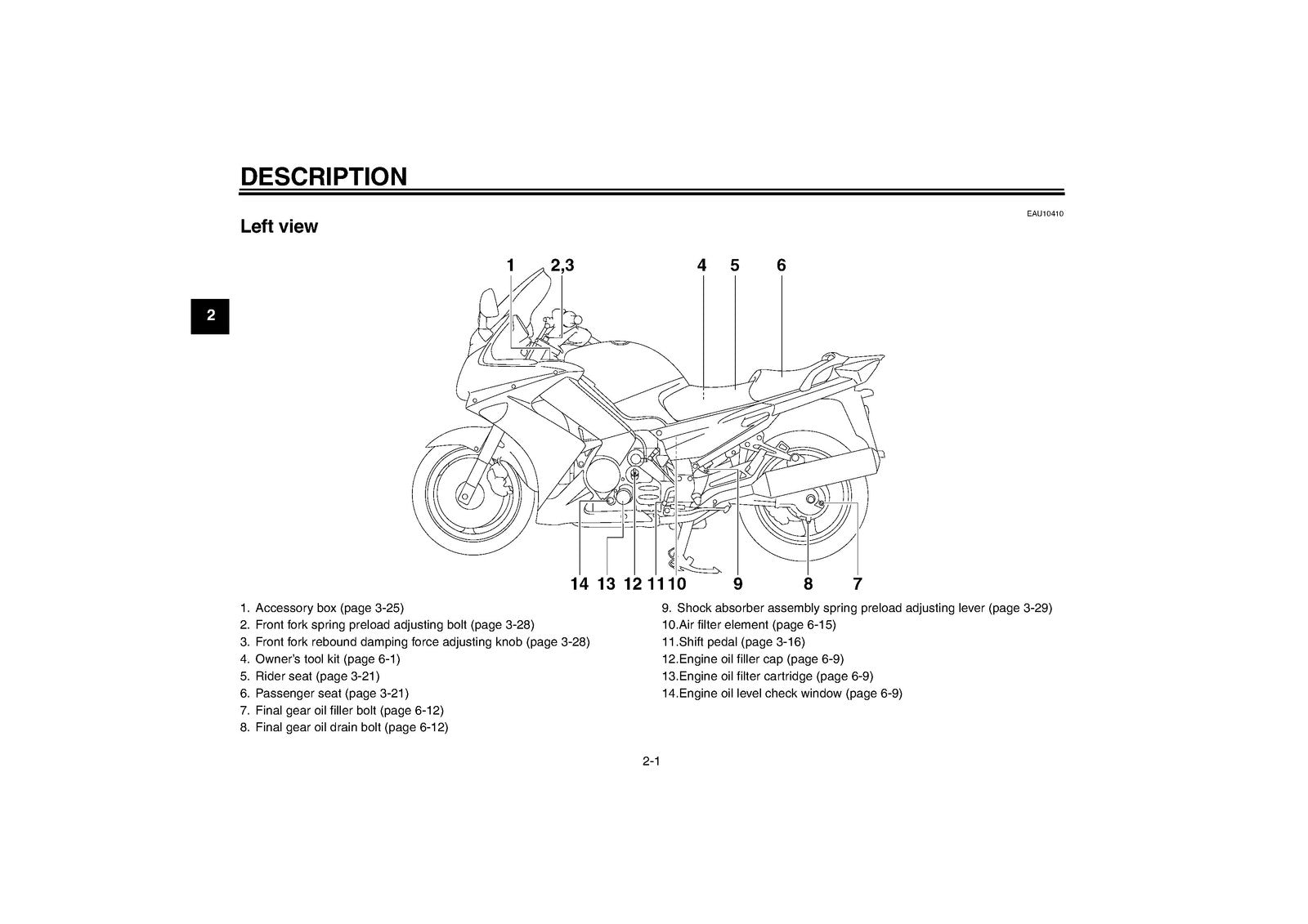 YAMAHA FJR1300A Owners Manual 2009 - STEEL WIRE BOUND - PROTECTIVE COVERS