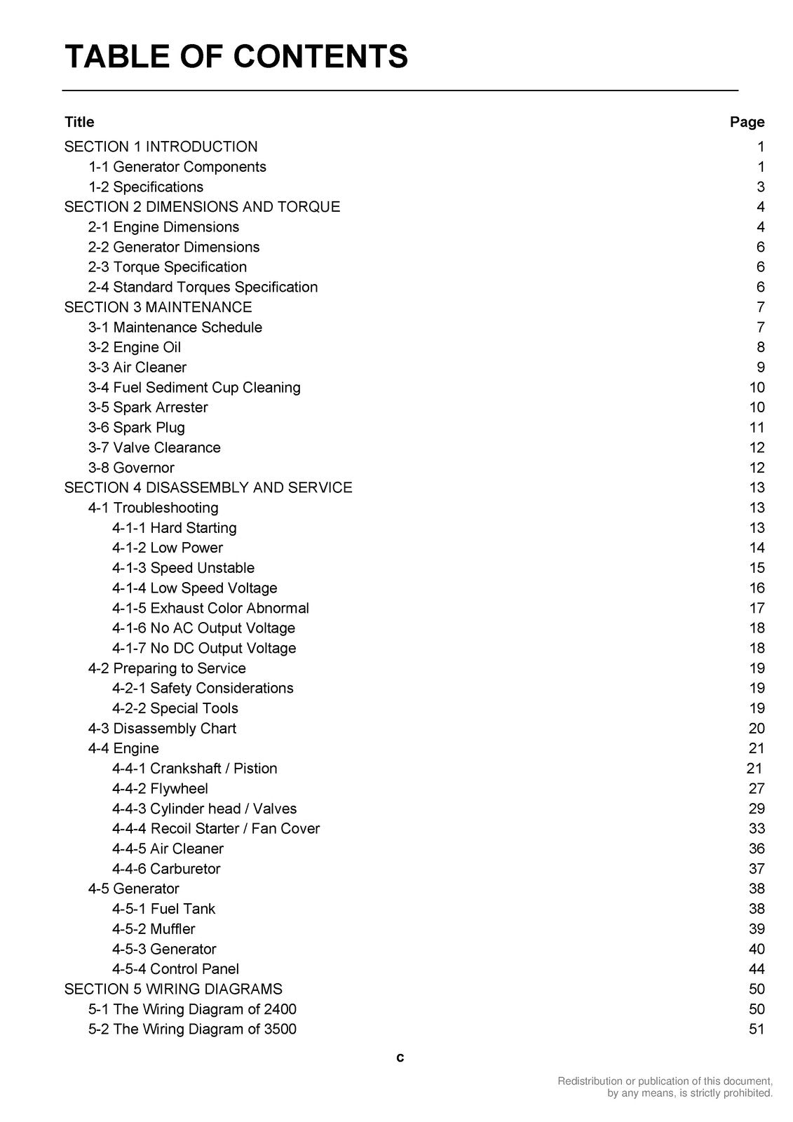 ONAN HomeSite Power 2400 3500 Generator Service Manual 2006 - WIRE BOUND