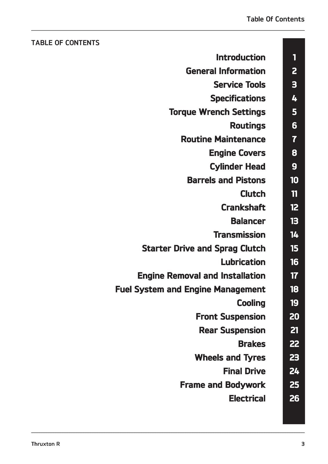 TRIUMPH Thruxton R Motorcycle Service Manual - BOUND - COVERS - XL FOLDOUT PAGES