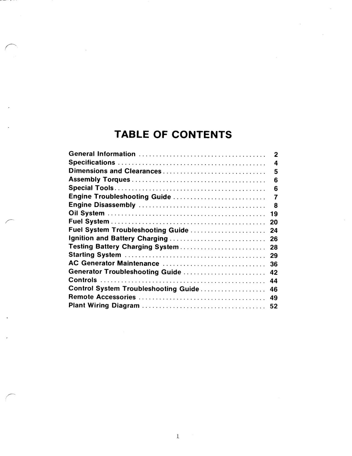 ONAN 40BF-1R 9500 9000 RV Genset Service Manual - WIRE BOUND - TOUGH COVERS