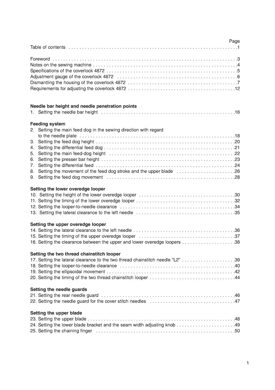 PFAFF Coverlock 4872 Service Manual 1999 - STEEL WIRE BOUND - PROTECTIVE COVERS