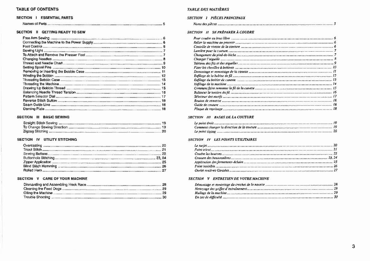 ALFA 2004 2005 2104 2204 Sewing Machine Instruction Book Manual - WIRE BOUND
