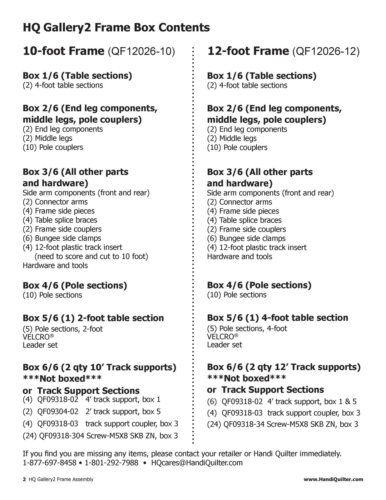 HANDI QUILTER Gallery2 Frame Assembly Manual 2024 - WIRE BOUND - TOUGH COVERS