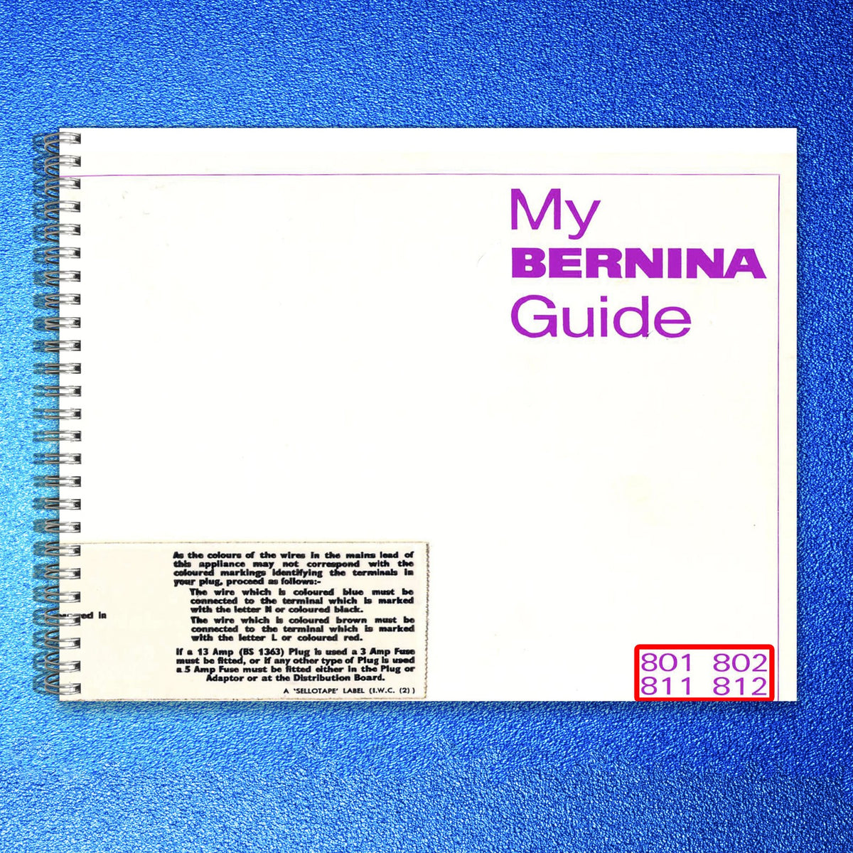 BERNINA 801 802 811 812 Nova 900 Operators & Service Manual BUNDLE - WIRE BOUND