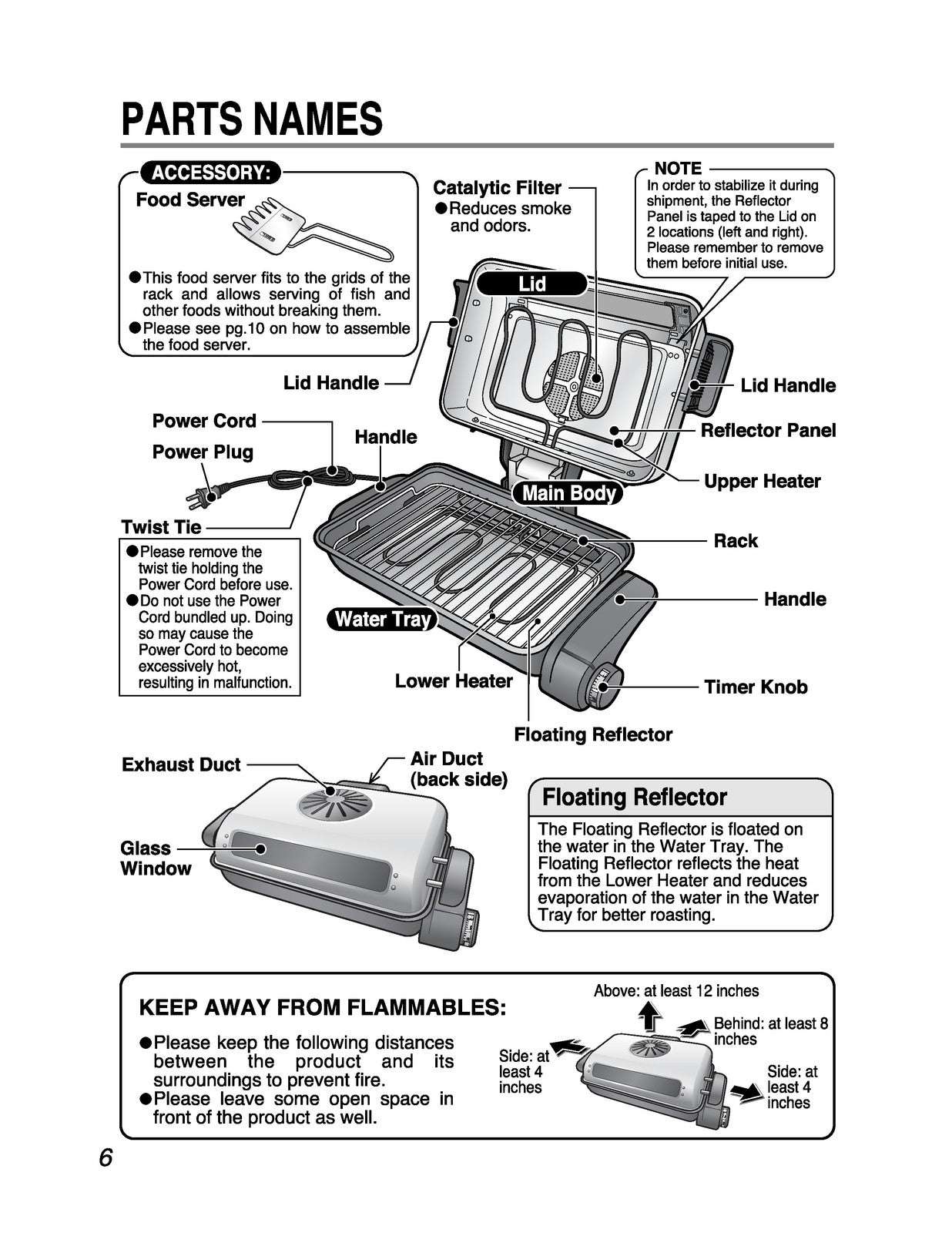 ZOJIRUSHI EF-VSC40 Gourmet Roaster Operating Instructions Manual - WIRE BOUND
