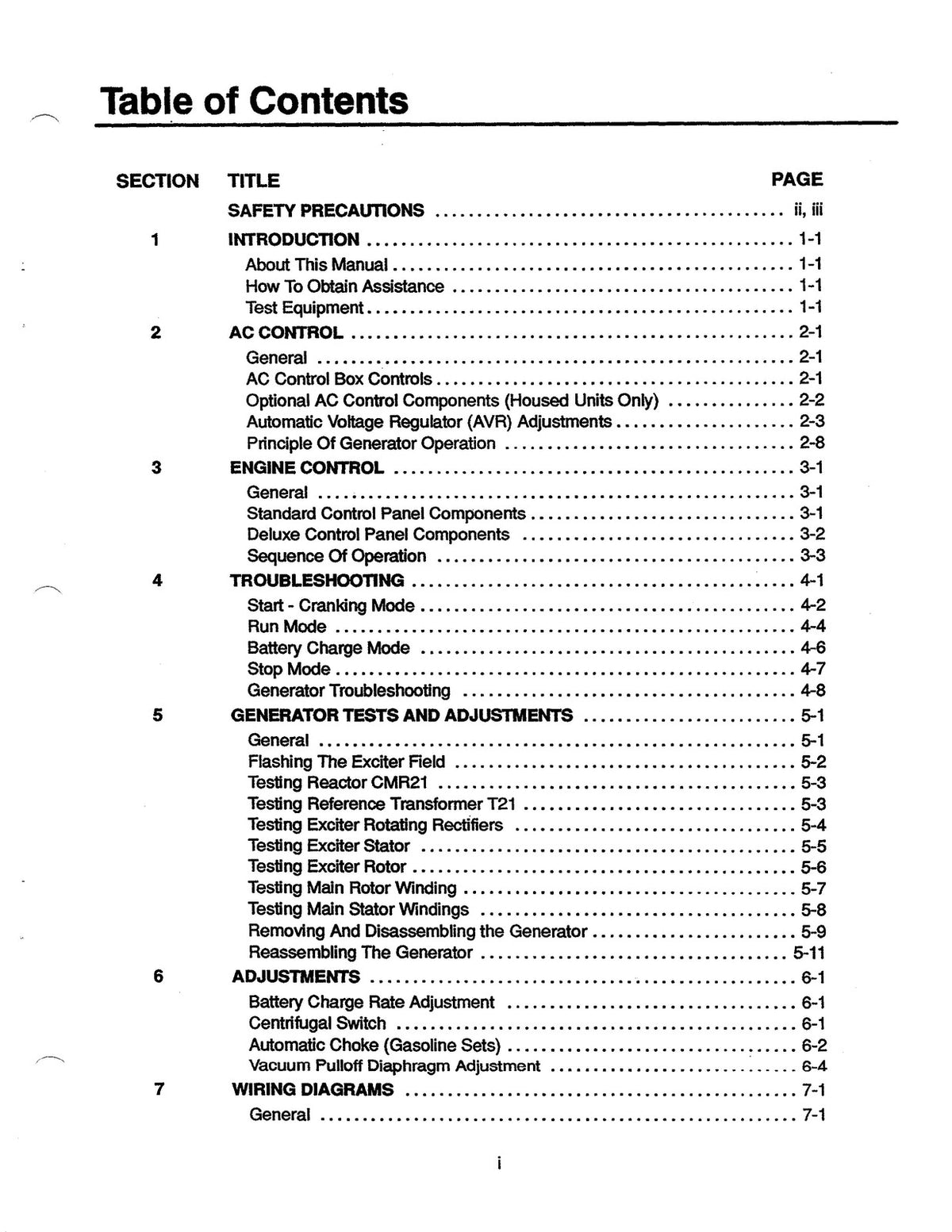 ONAN JB JCA JCB Generator Set Service Manual 1994 - WIRE BOUND - TOUGH COVERS