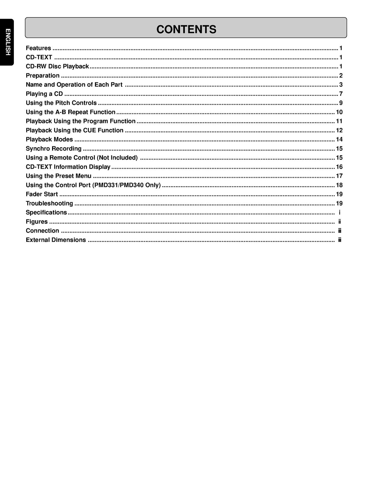 MARANTZ PMD330 PMD331 PMD340 Compact Disc Player Owners Manual - WIRE BOUND