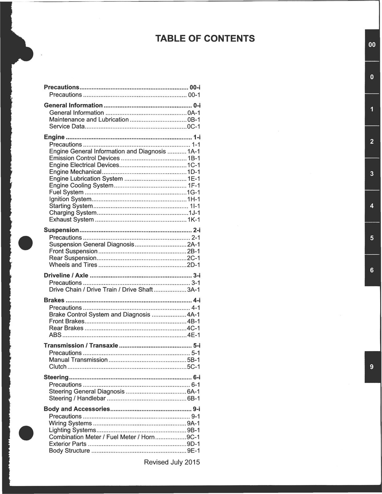 SUZUKI DL650 V-Strom 2013-2016 Service Manual - BOUND - COVERS - XL FOLDOUTS