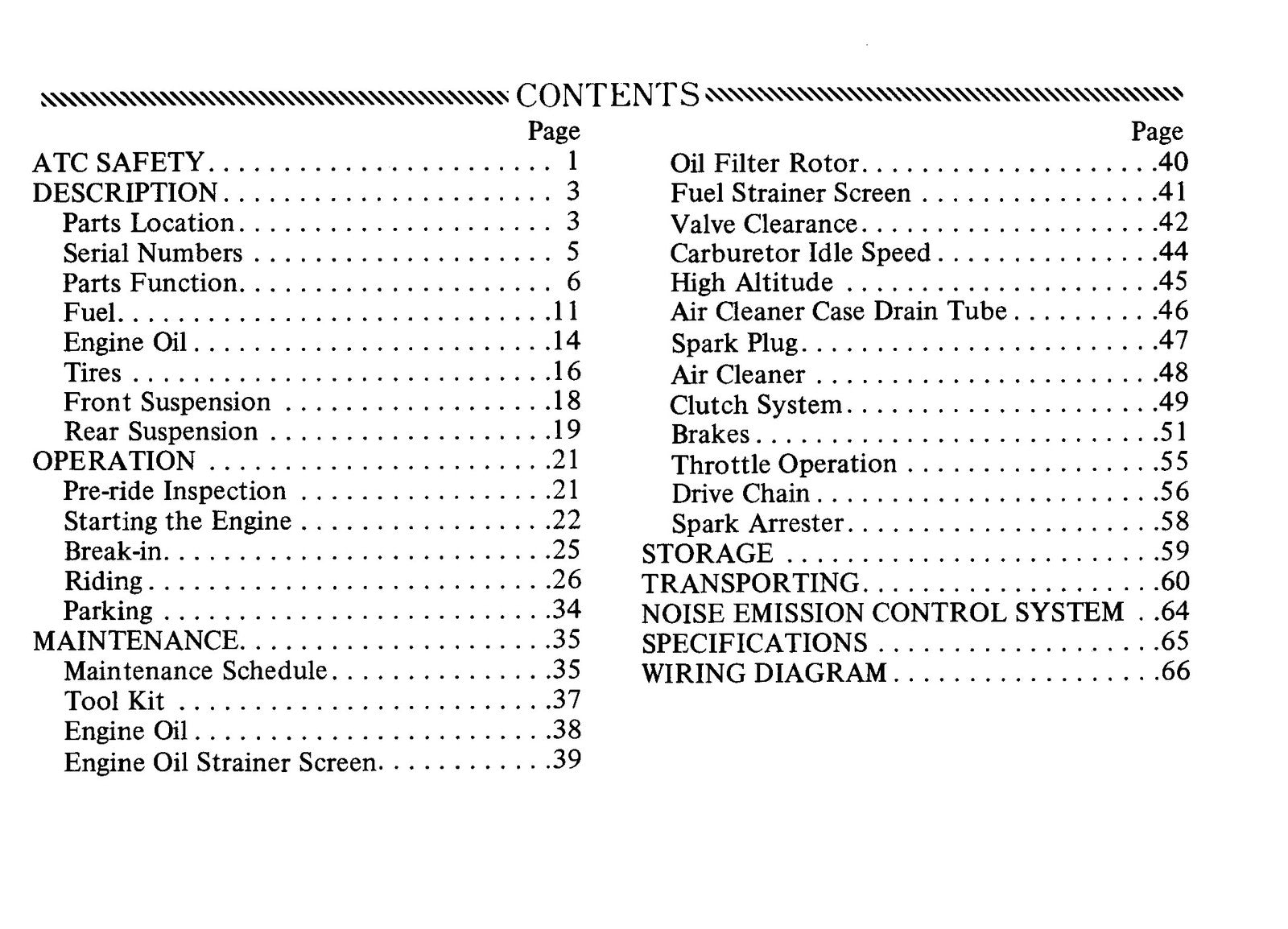 HONDA ATC200X All-Terrain Cycle Owners Manual 1986 - WIRE BOUND - TOUGH COVERS