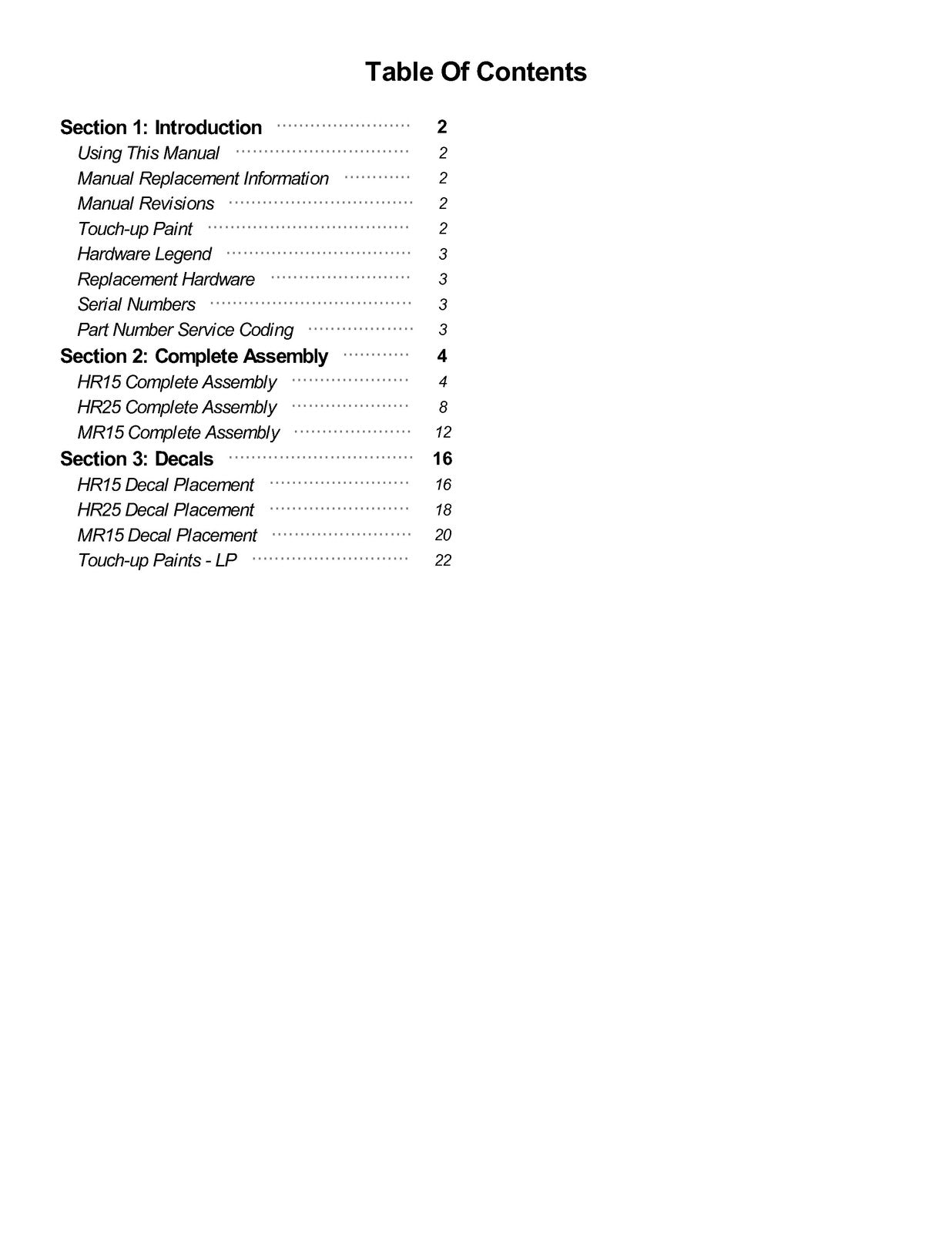 LAND PRIDE HR25 Series Box Scrapers Parts Manual 2022 - WIRE BOUND - COVERS