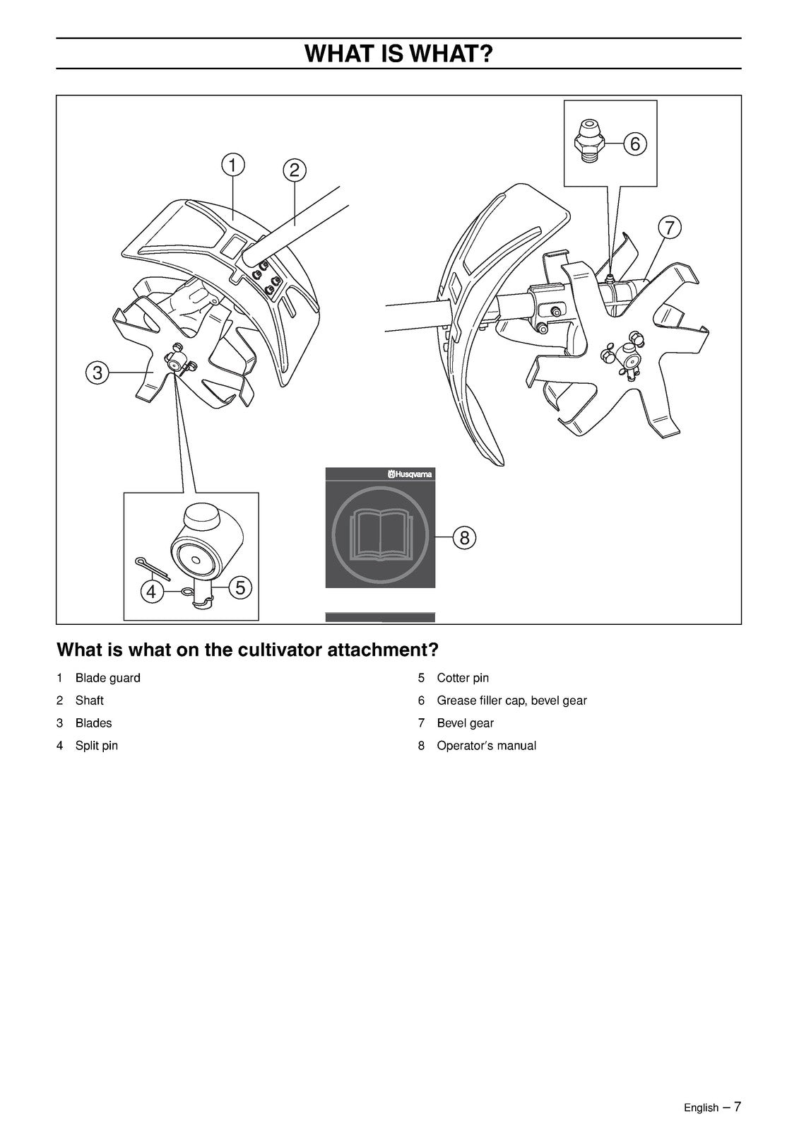 HUSQVARNA CA 150 Cultivator Attachment Operators Manual - WIRE BOUND - COVERS
