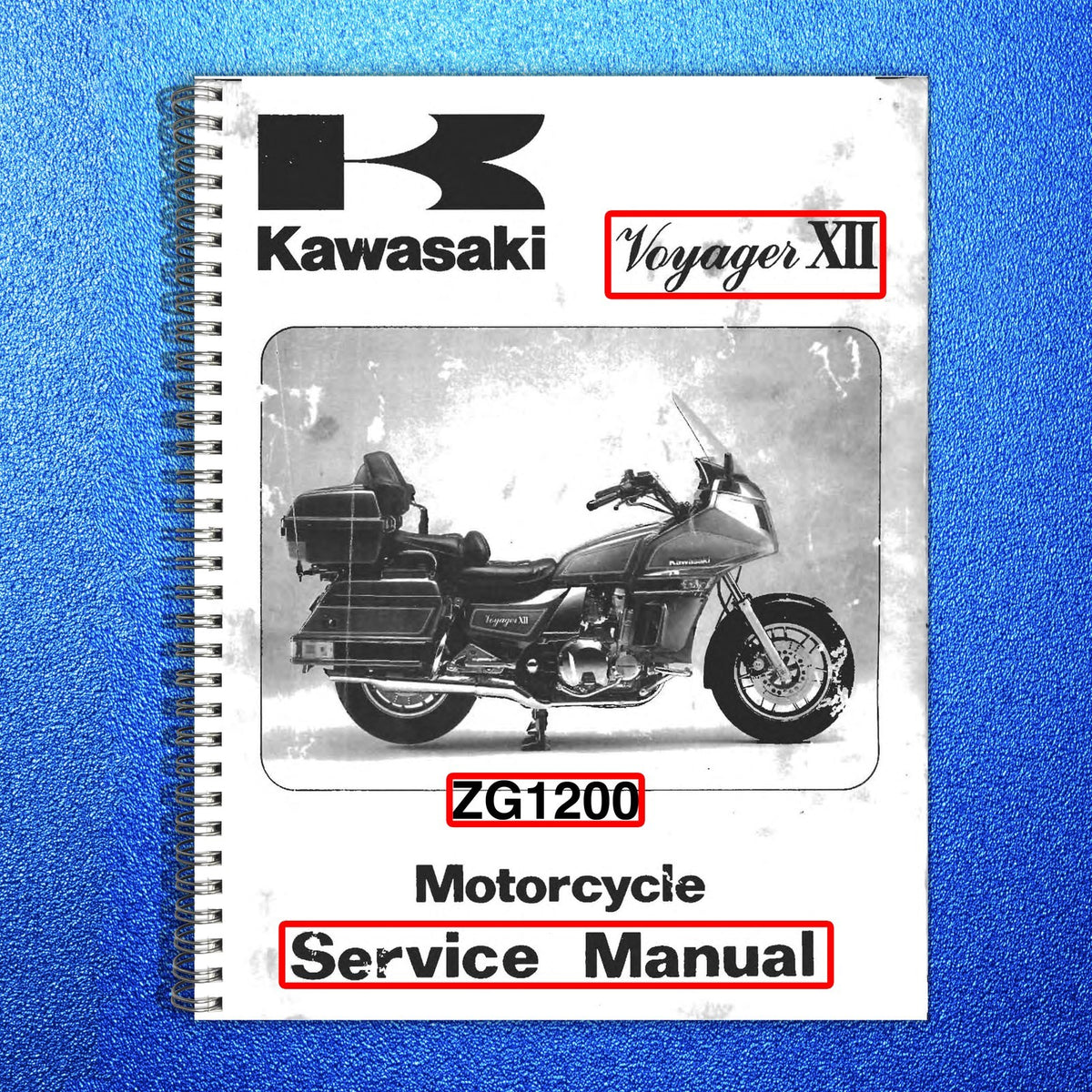 KAWASAKI ZG1200 VOYAGER XII Service Manual BUNDLE - WIRE BOUND - TOUGH COVERS