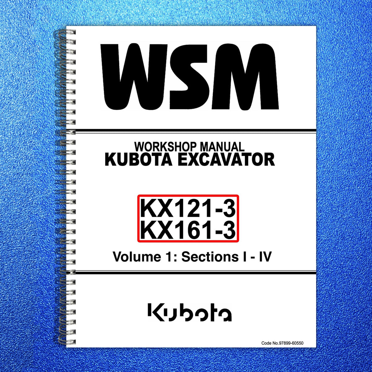 KUBOTA KX121-3 KX161-3 KX91-3 U45-3 Workshop Operators Change Chpt Manual BUNDLE