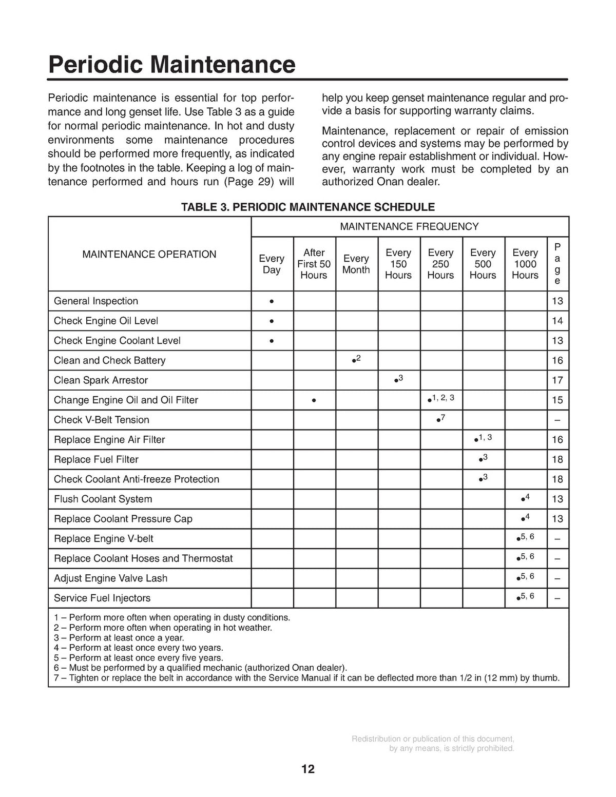 ONAN HDCAA HDCAB Diesel Mobile Genset Operators Manual - WIRE BOUND - COVERS