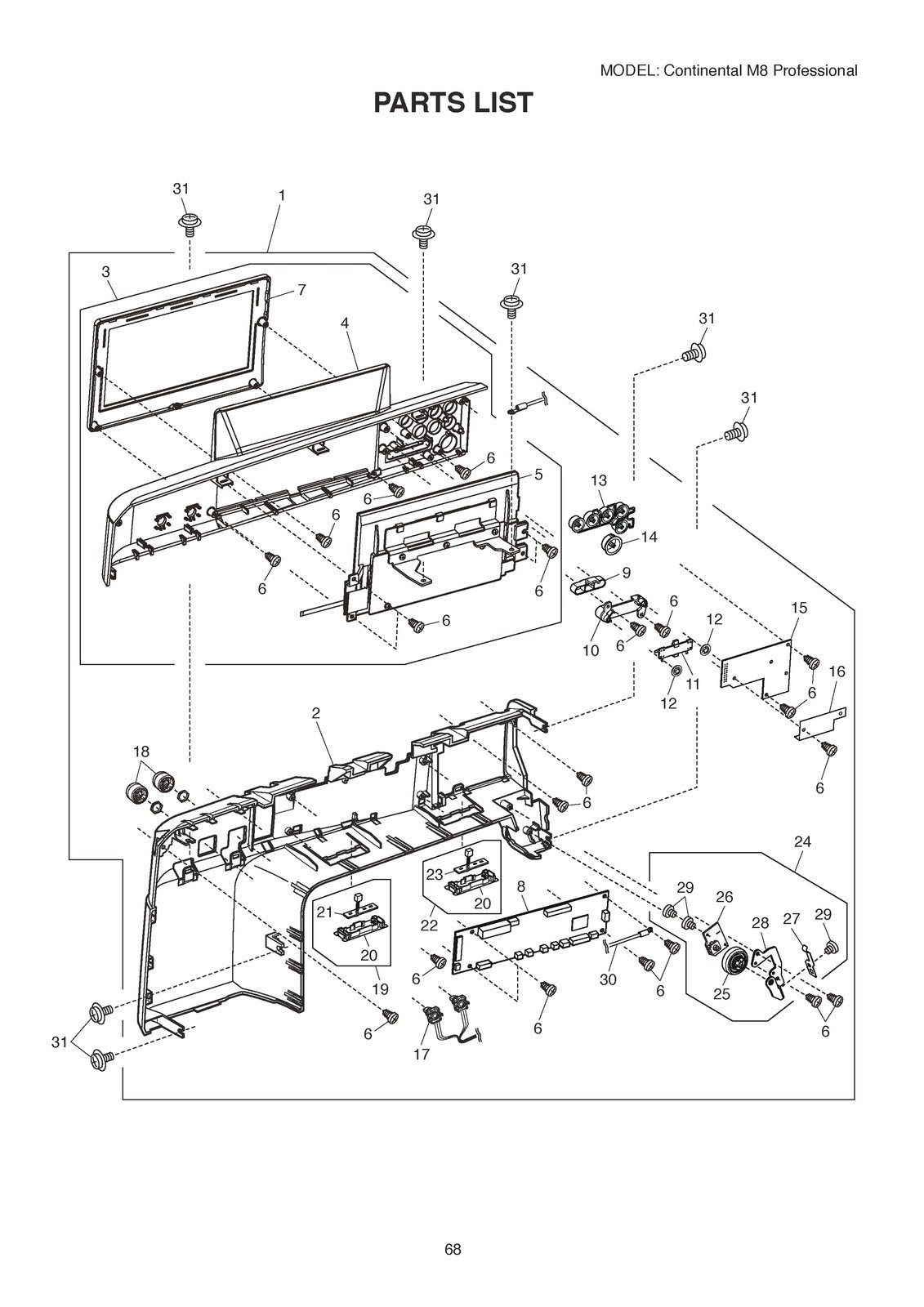 CONTINENTAL M8 Professional Service And Parts Manual 2024 - WIRE BOUND - COVERS