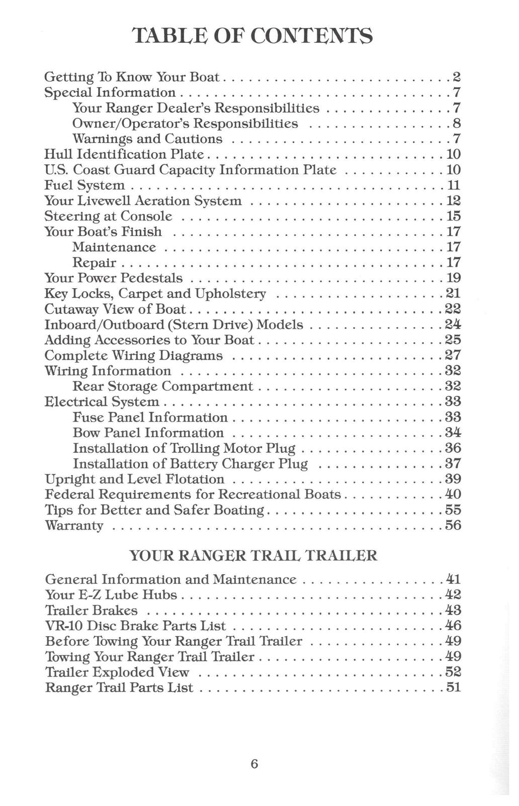 RANGER Boats 1990 1991 1992 Owner Operator Manual 1991 - WIRE BOUND - COVERS