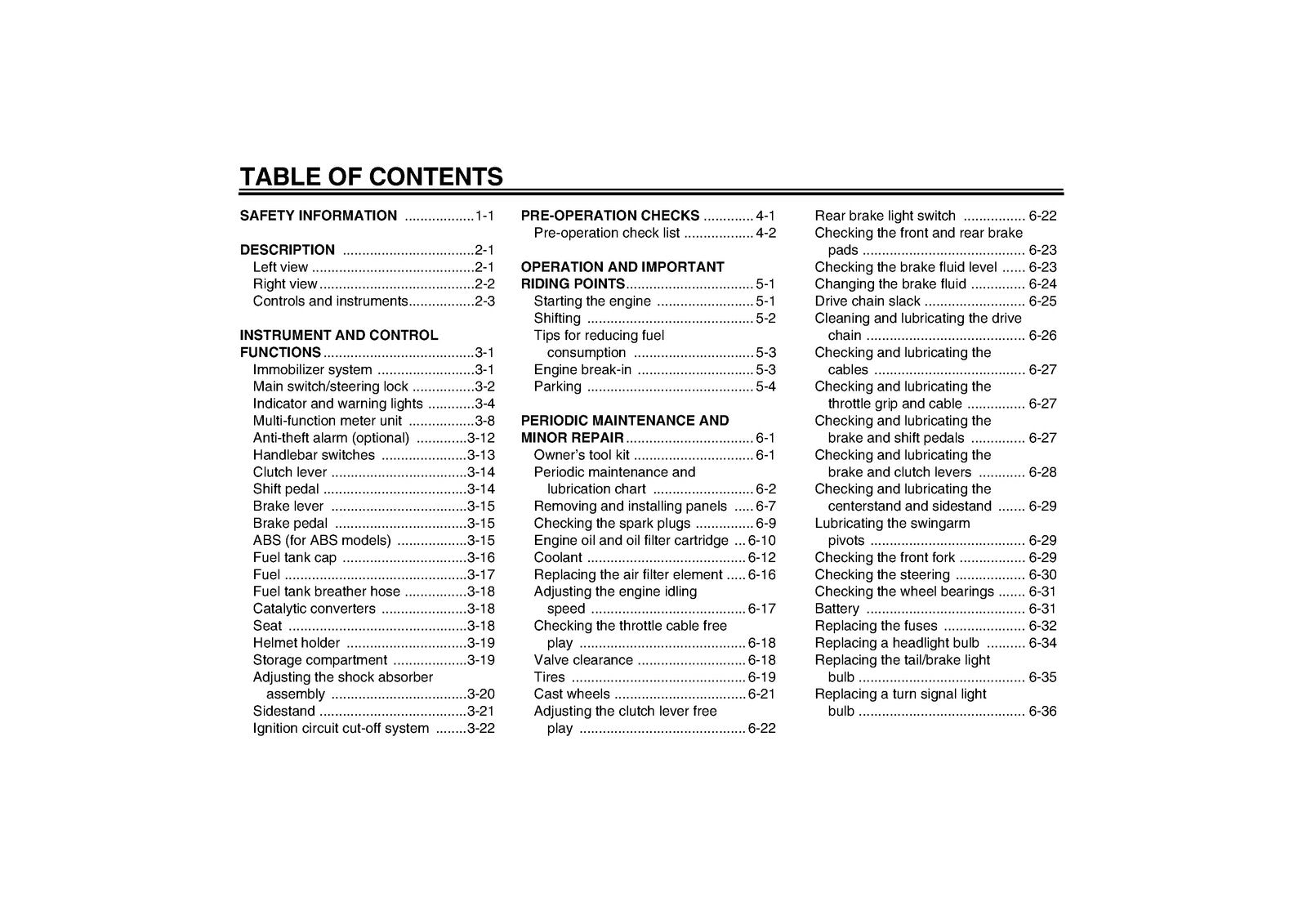 YAMAHA FZ6-SHG FZ6-SAHG Motorcycle Owners Manual 2007 - WIRE BOUND - COVERS