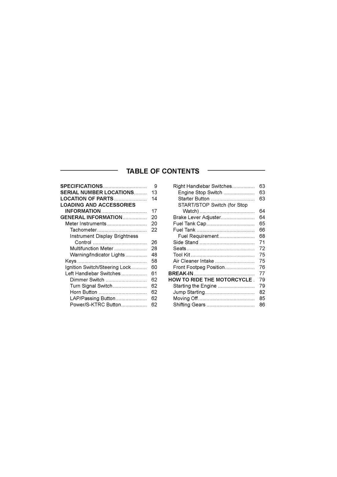 KAWASAKI Ninja ZX-10R 30th Anniversary Edition Owners Manual 2015 - WIRE BOUND