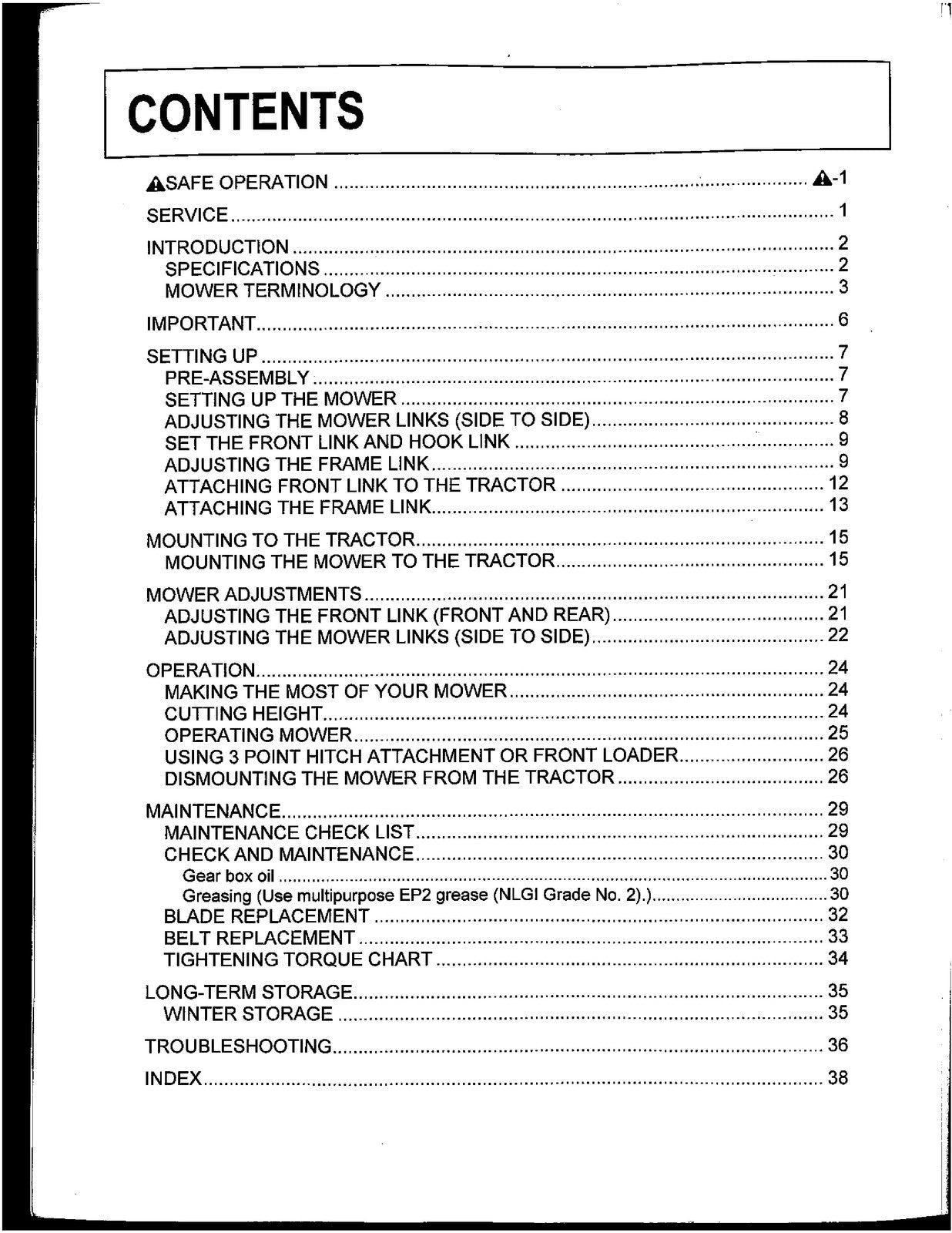 KUBOTA RCK60D-26BX Drive-Over Deck Manual - STEEL WIRE BOUND - PROTECTIVE COVERS