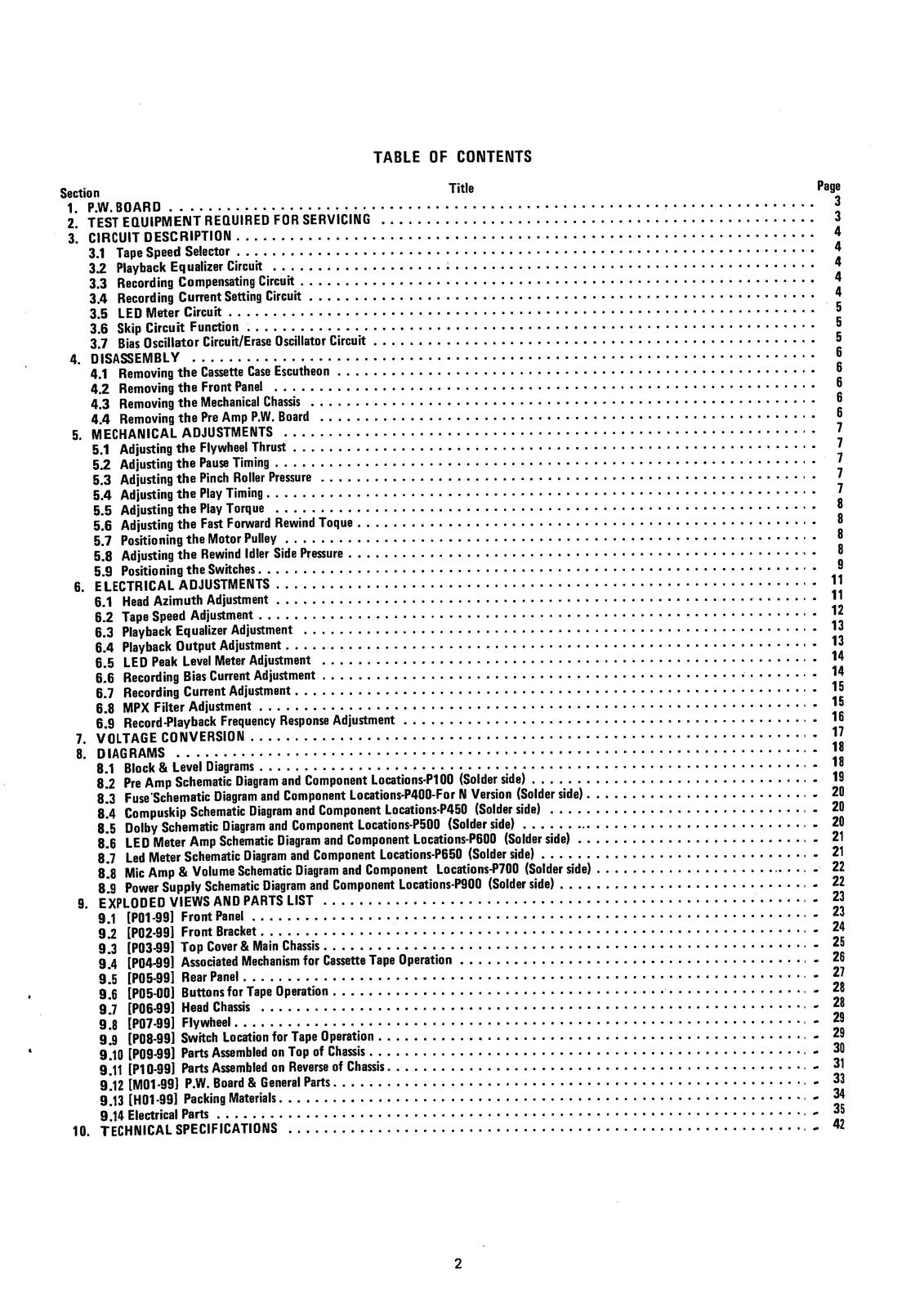 MARANTZ SD4000 Stereo Cassette Deck Service Manual - BOUND - COVERS - FOLDOUTS
