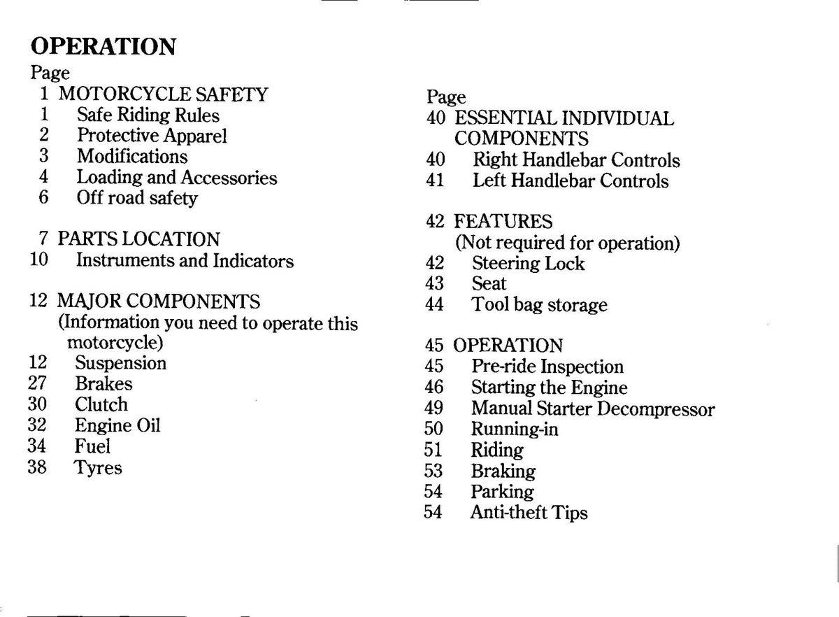 HONDA XR400R Owners Manual 1997 - BOUND - COVERS - XL FOLDOUT PAGES