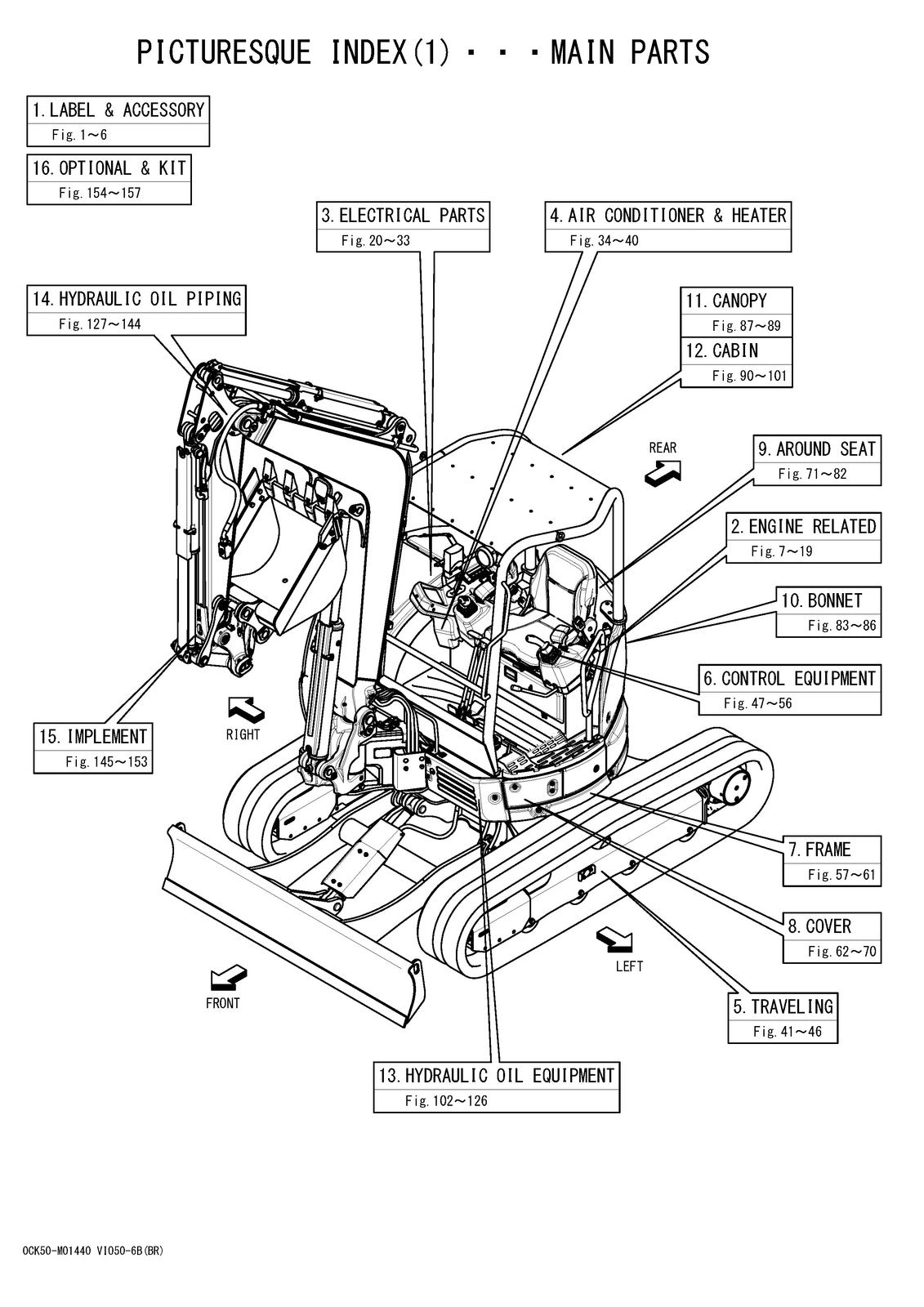 YANMAR ViO50-6B Excavator Parts Catalog Manual 2018 - WIRE BOUND - TOUGH COVERS