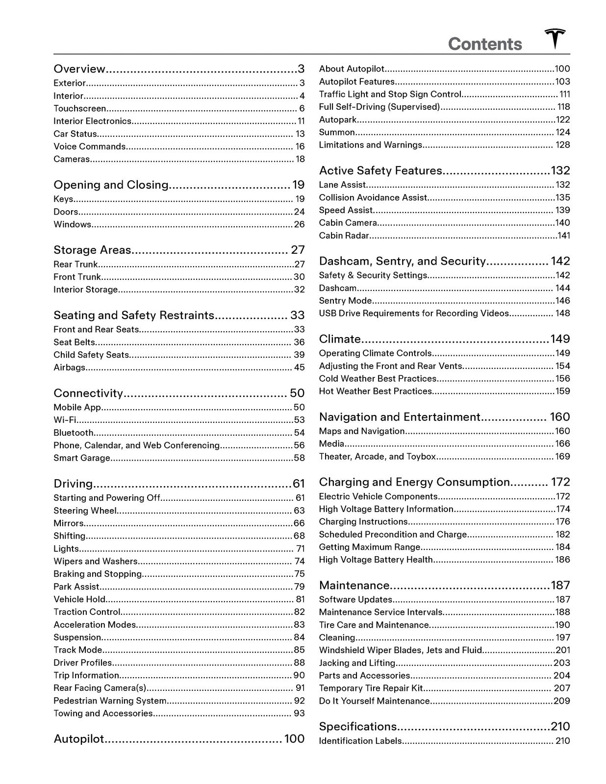 TESLA Model 3 2025 Owners Manual - STEEL WIRE BOUND - PROTECTIVE COVERS