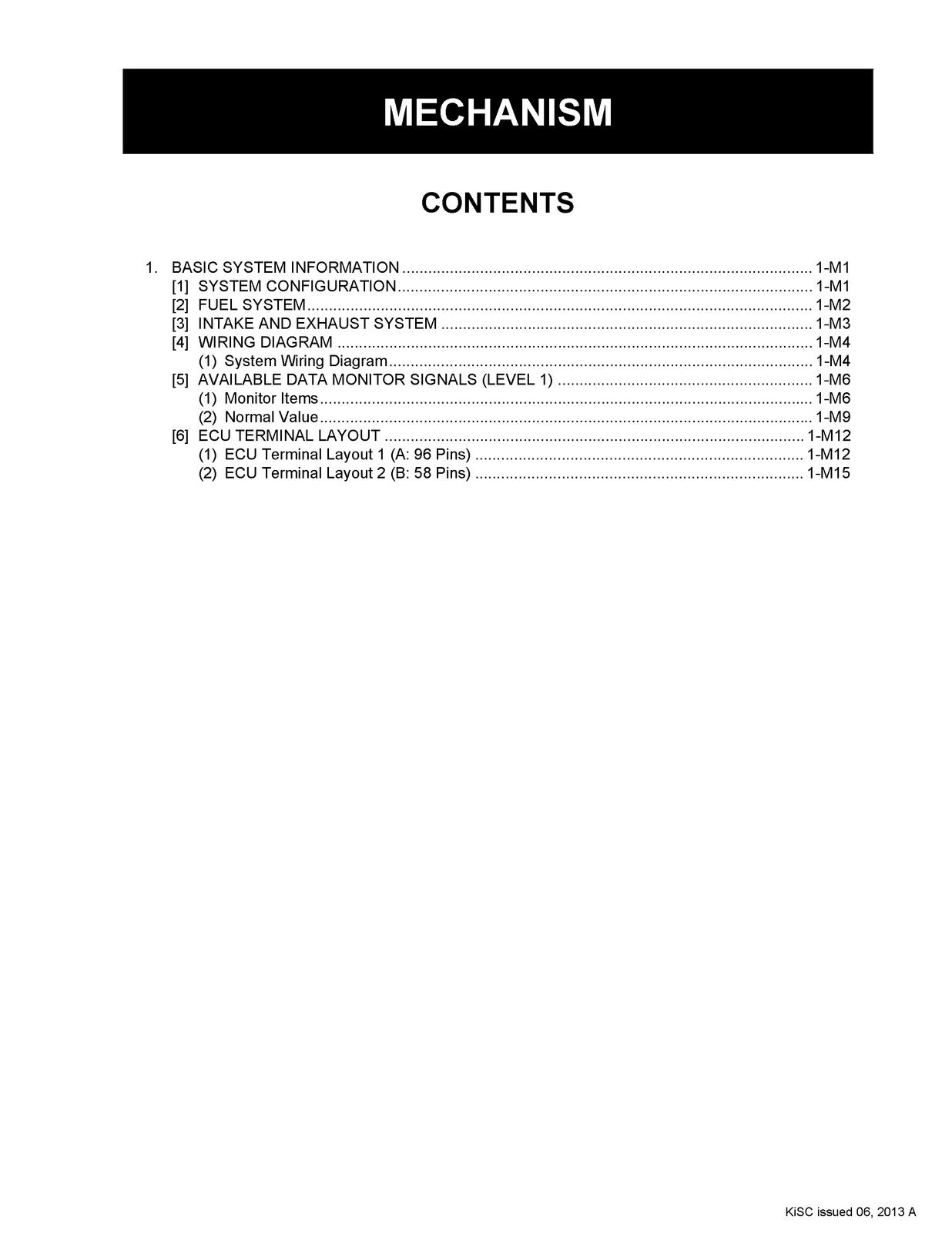 KUBOTA V3307-CR-TE4 Common Rail System Diagnosis Manual - WIRE BOUND - COVERS
