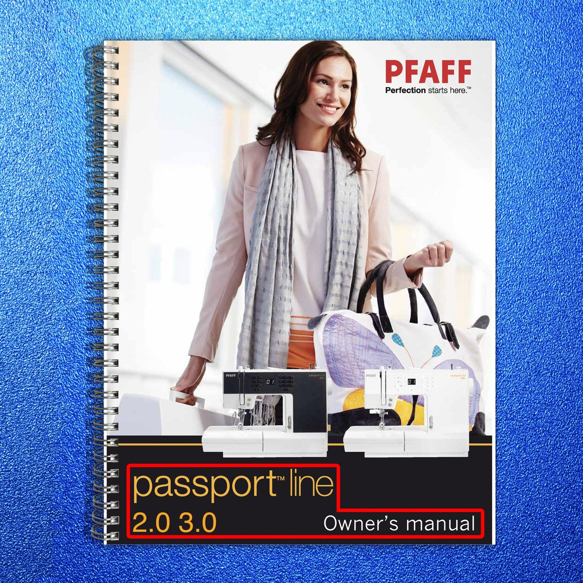 PFAFF Passport 20 30 Operators & Parts Manual BUNDLE - WIRE BOUND - TOUGH COVERS