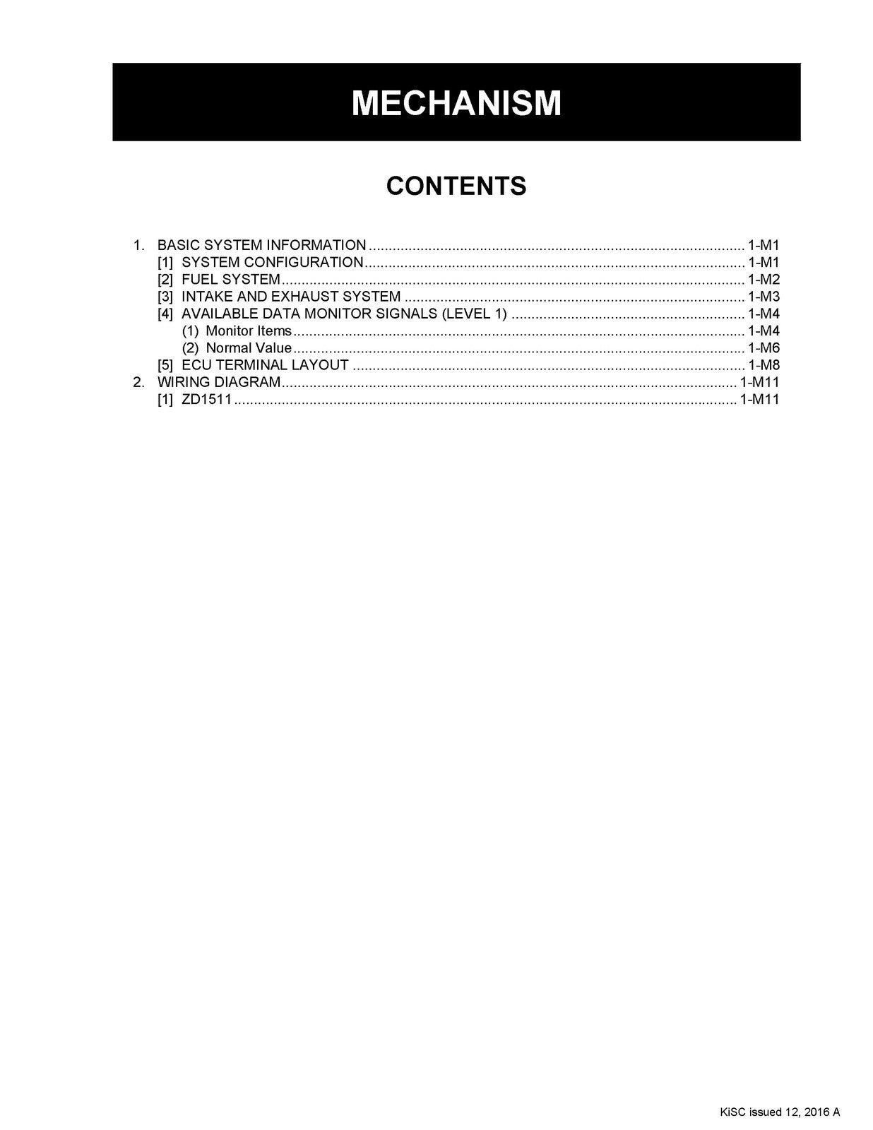 KUBOTA ZD1511 V1505-T-E4 Diagnosis Manual 2016 - BOUND - COVERS - XL FOLDOUTS