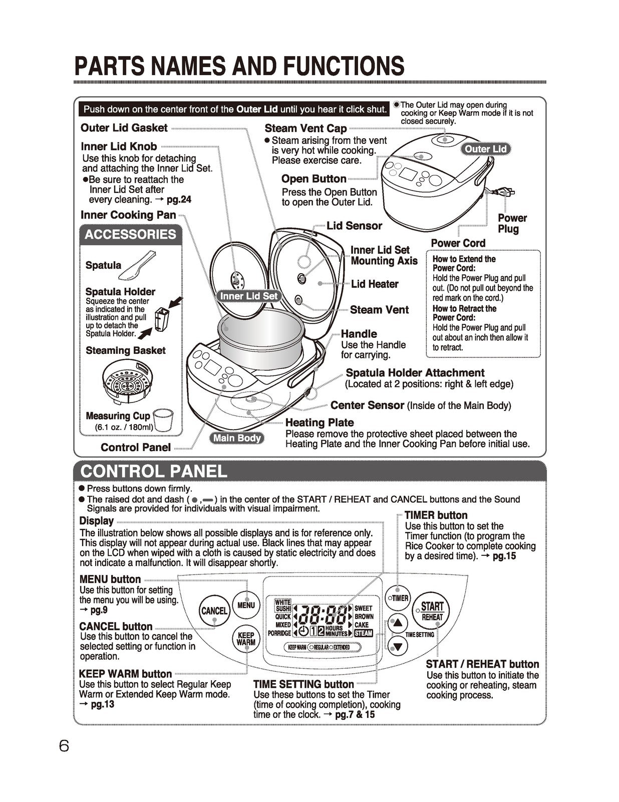 ZOJIRUSHI NS-TSC10 18 Micom Rice Cooker  Operating Instructions Manual - BOUND