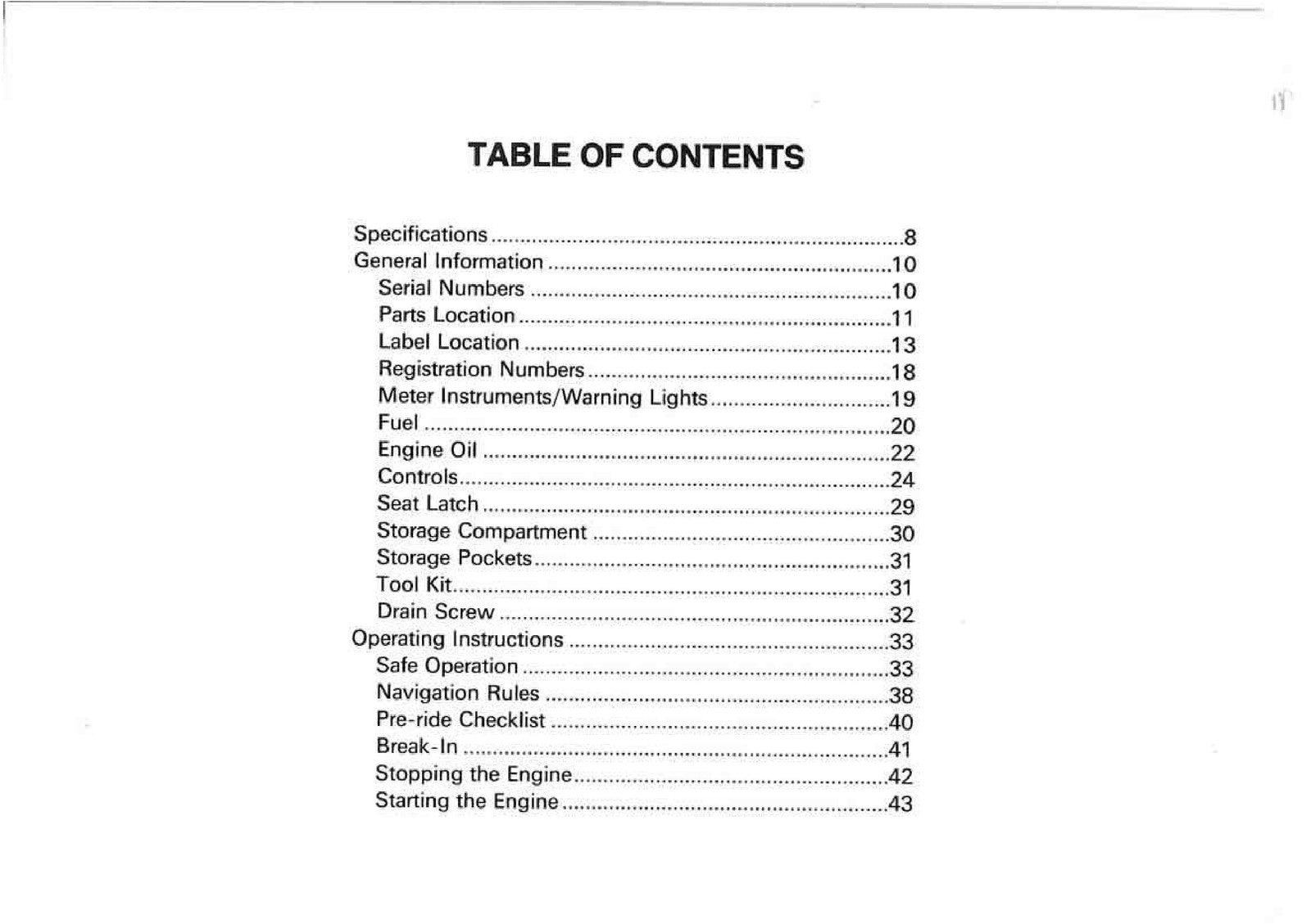 KAWASAKI JET SKI 750 ZXI Watercraft Owners Manual 1996 - WIRE BOUND - COVERS