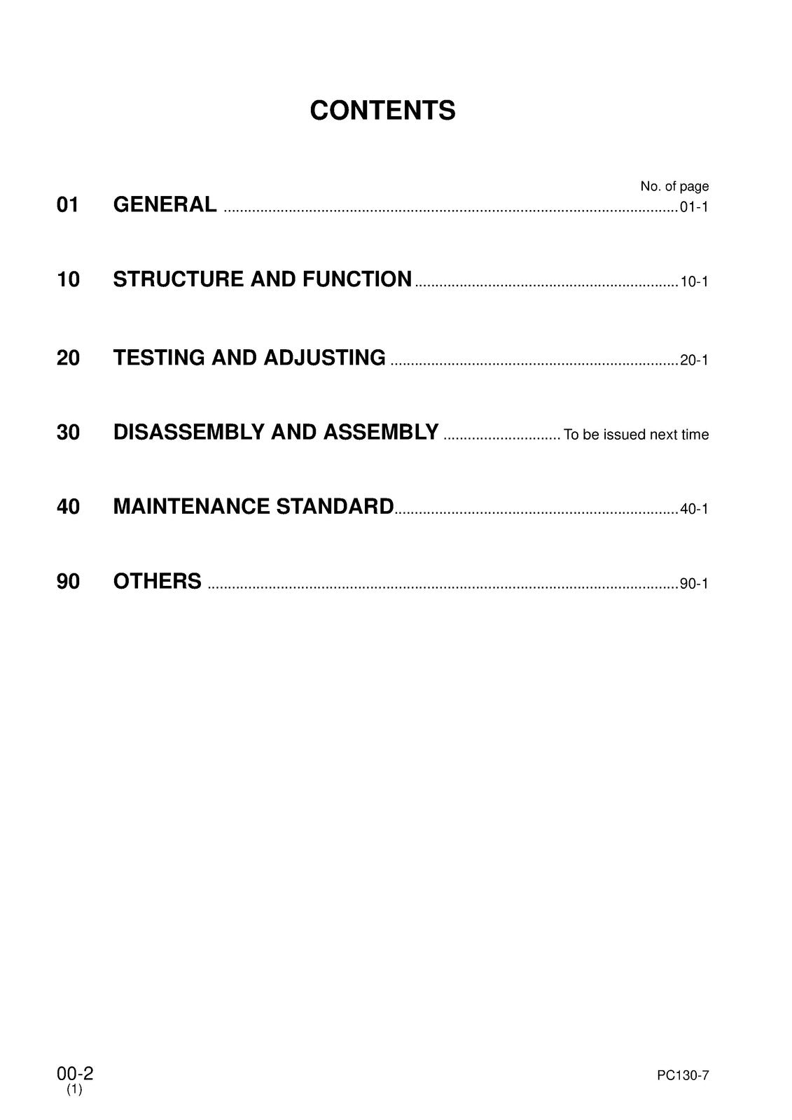 KOMATSU PC130-7 SN 70001 SHOP MANUAL - STEEL WIRE BOUND - PROTECTIVE COVERS