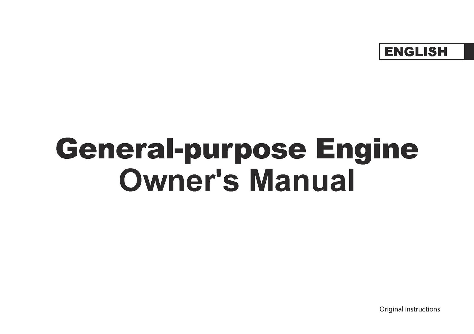 KAWASAKI General Purpose Engine Owners Manual - STEEL WIRE BOUND - TOUGH COVERS