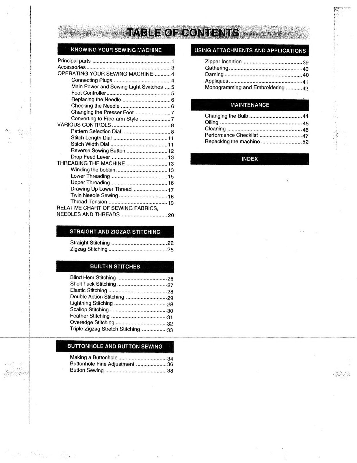 BABY LOCK BL1556 Sewing Machine Instruction Reference Guide - WIRE BOUND