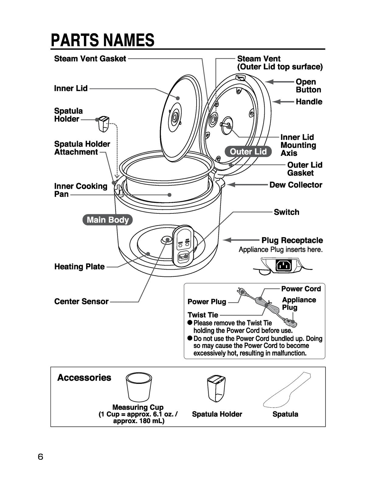ZOJIRUSHI NS-RPC10 NS-RPC18 Rice Cooker Operating Instructions Manual - BOUND